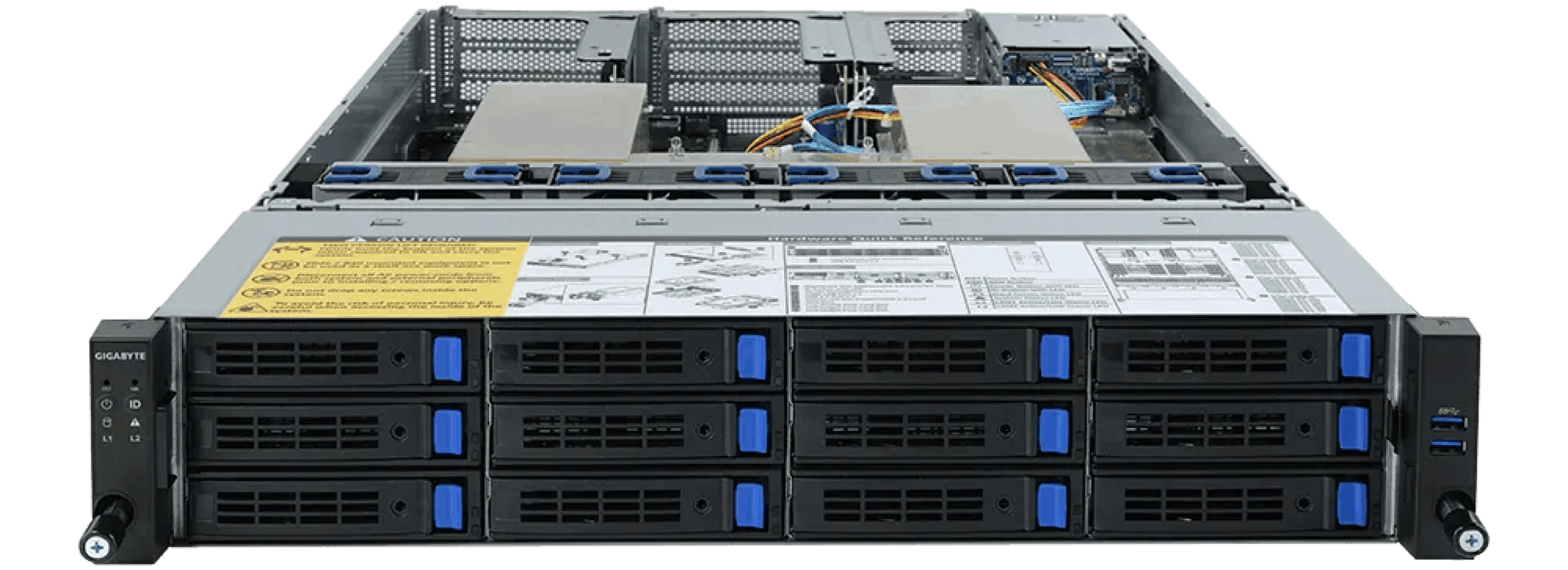 Front ports of the Eland Pro 2U server