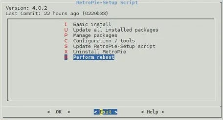 RetroPie setup script screenshot