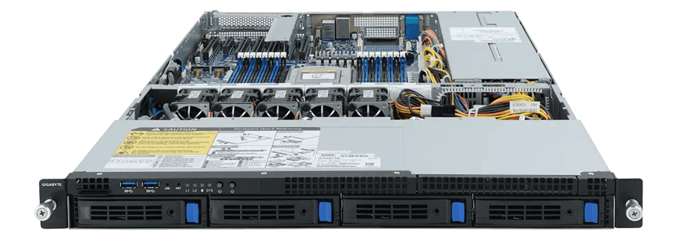 Front ports of the Eland 1U server