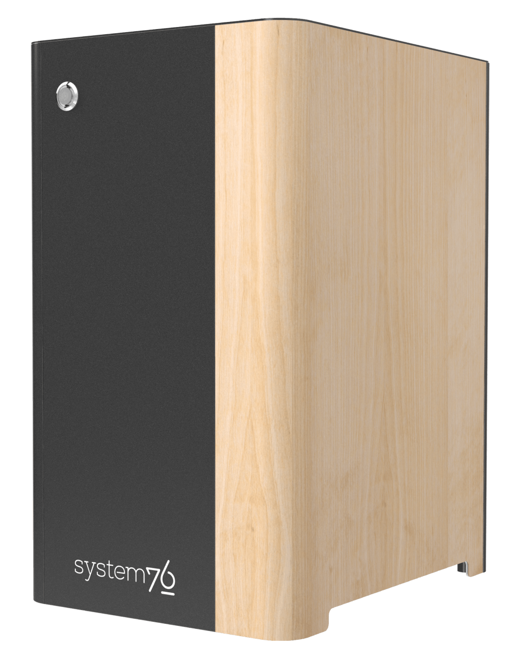 Side view of the machine showing birch veneer component.