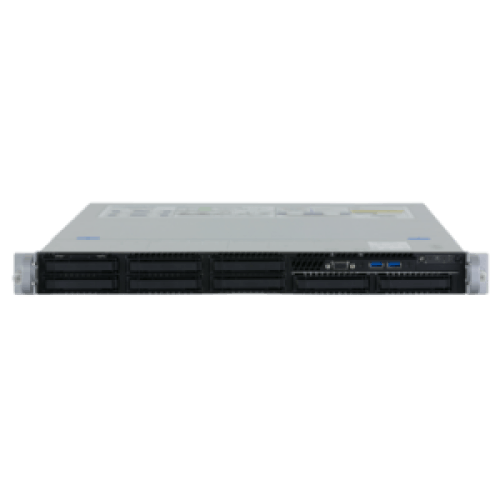 A front-facing view of the Jackal Pro 1U server, featuring VGA out and USB-A 3.0 ports.