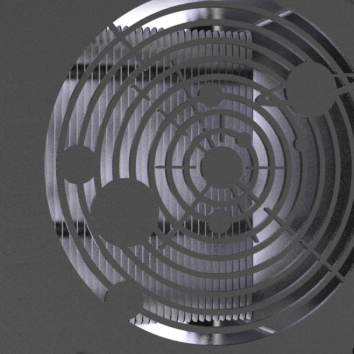 Detail of the machine exterior showing the UNIX Epoch exhaust vent.