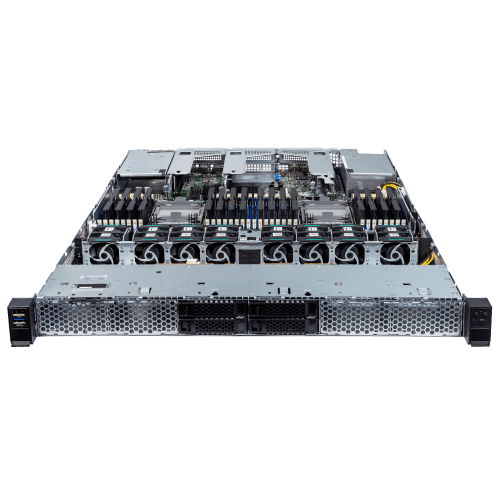 Front ports of the Jackal Pro 1U server