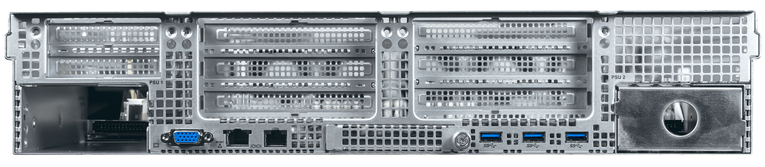 Back ports of the Jackal Pro 2U server