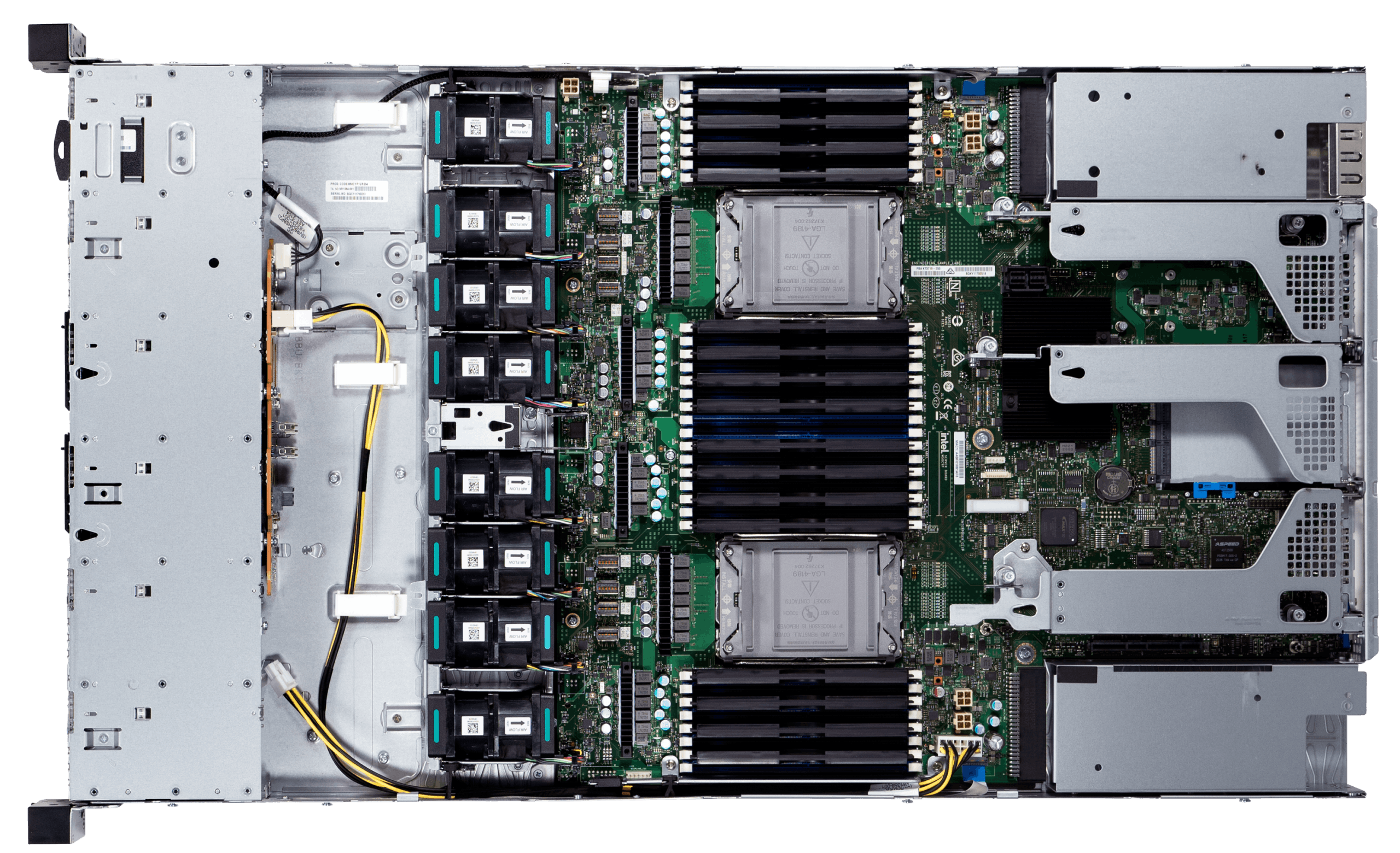internal view of the Jackal Pro 1U server