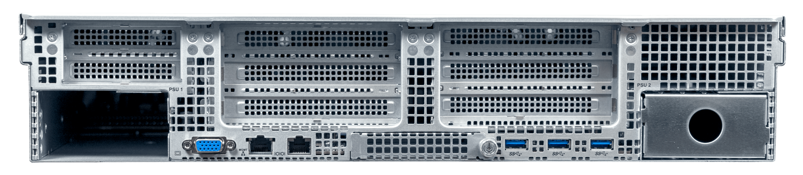 Back ports of the Jackal Pro 2U server