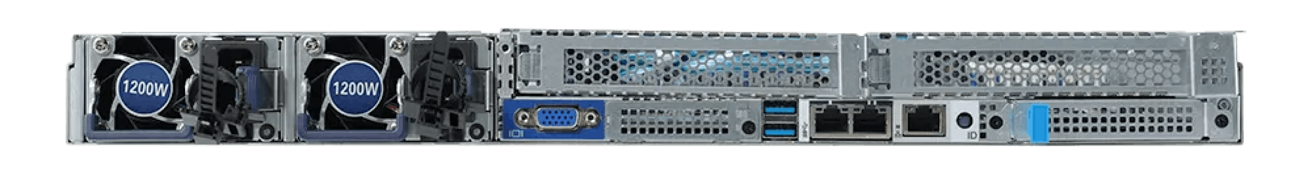 Back ports of the Eland Pro 1U server