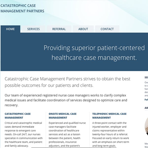 Portfolio Screenshot 1 for Catastrophic Case Management Partners