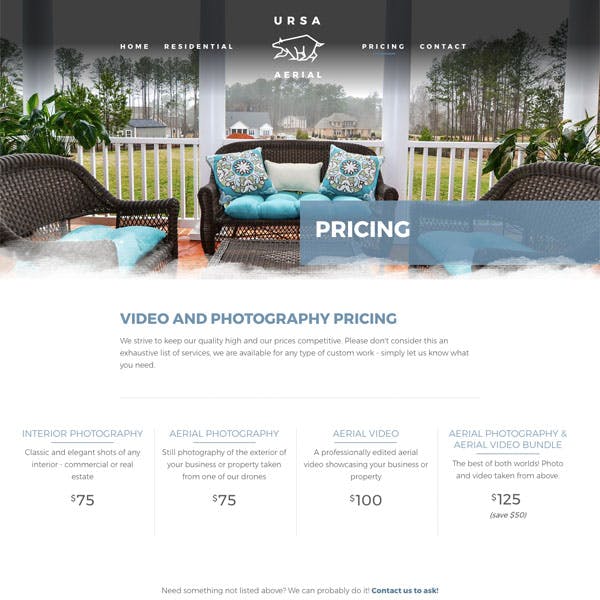 Portfolio Screenshot 3 for Ursa Aerial Photography