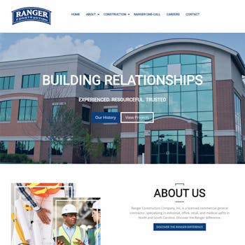 Portfolio Screenshot for Ranger Construction