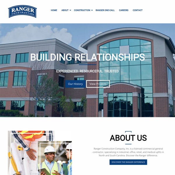 Portfolio Screenshot 1 for Ranger Construction