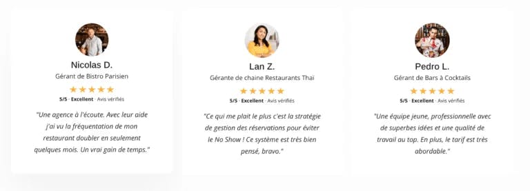 gestion des avis clients