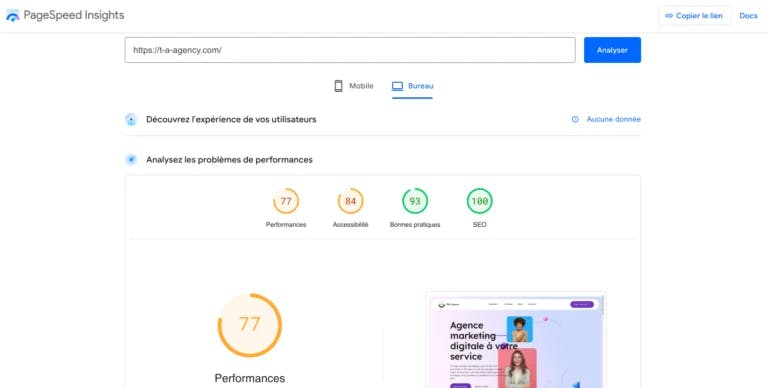 Google page speed Insights