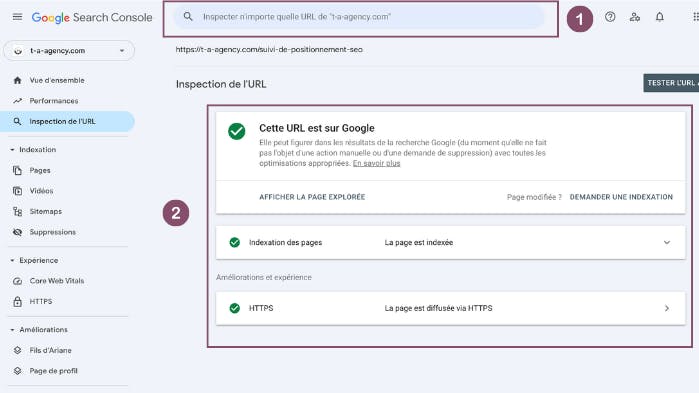 comment indexer une page sur google search console