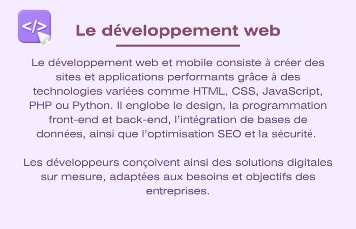 definition developpement web