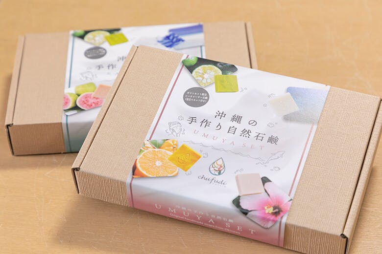 chufudi nature｜「沖縄の手作り自然石鹸」の箱入りパッケージ