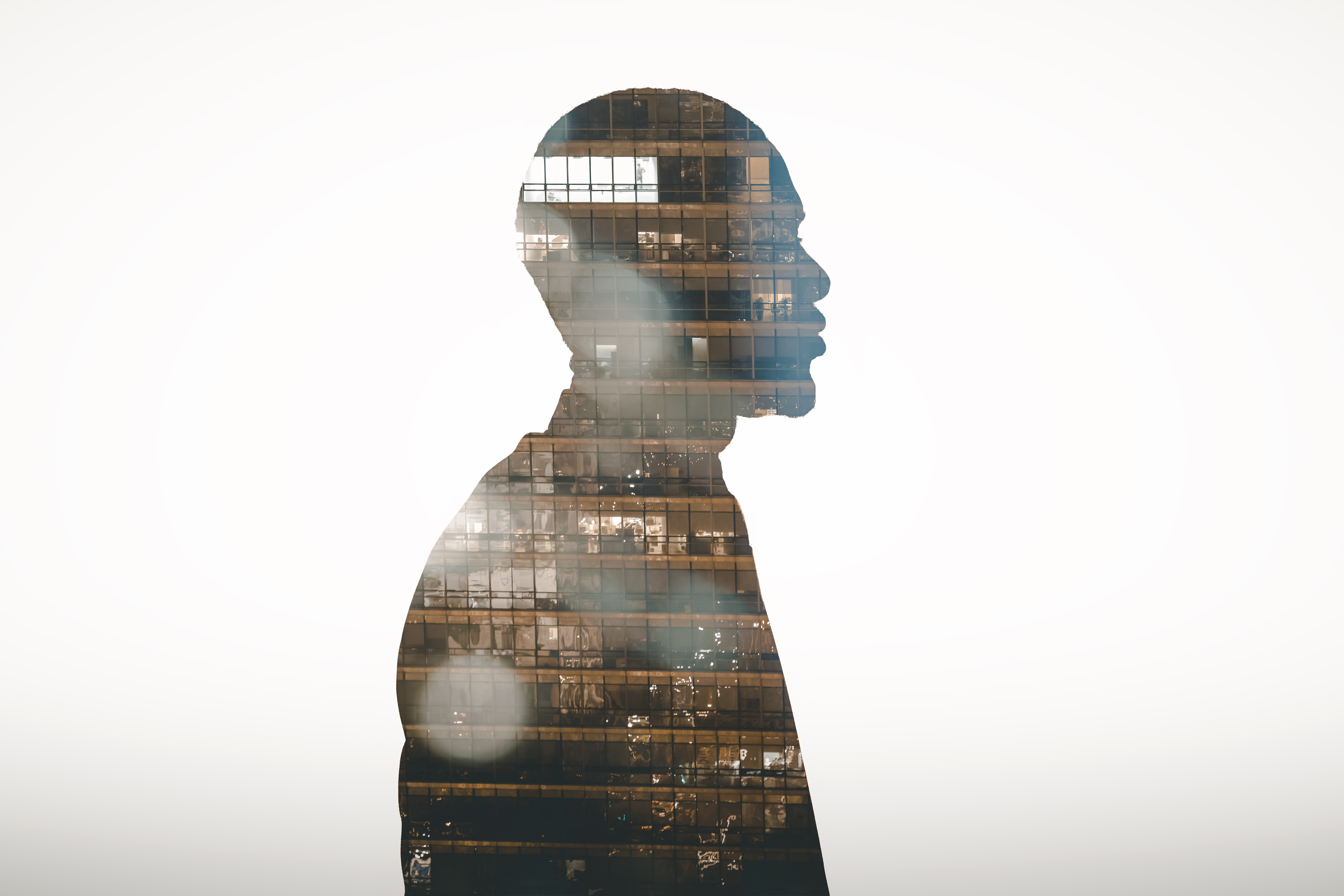 Silhouette of businessman