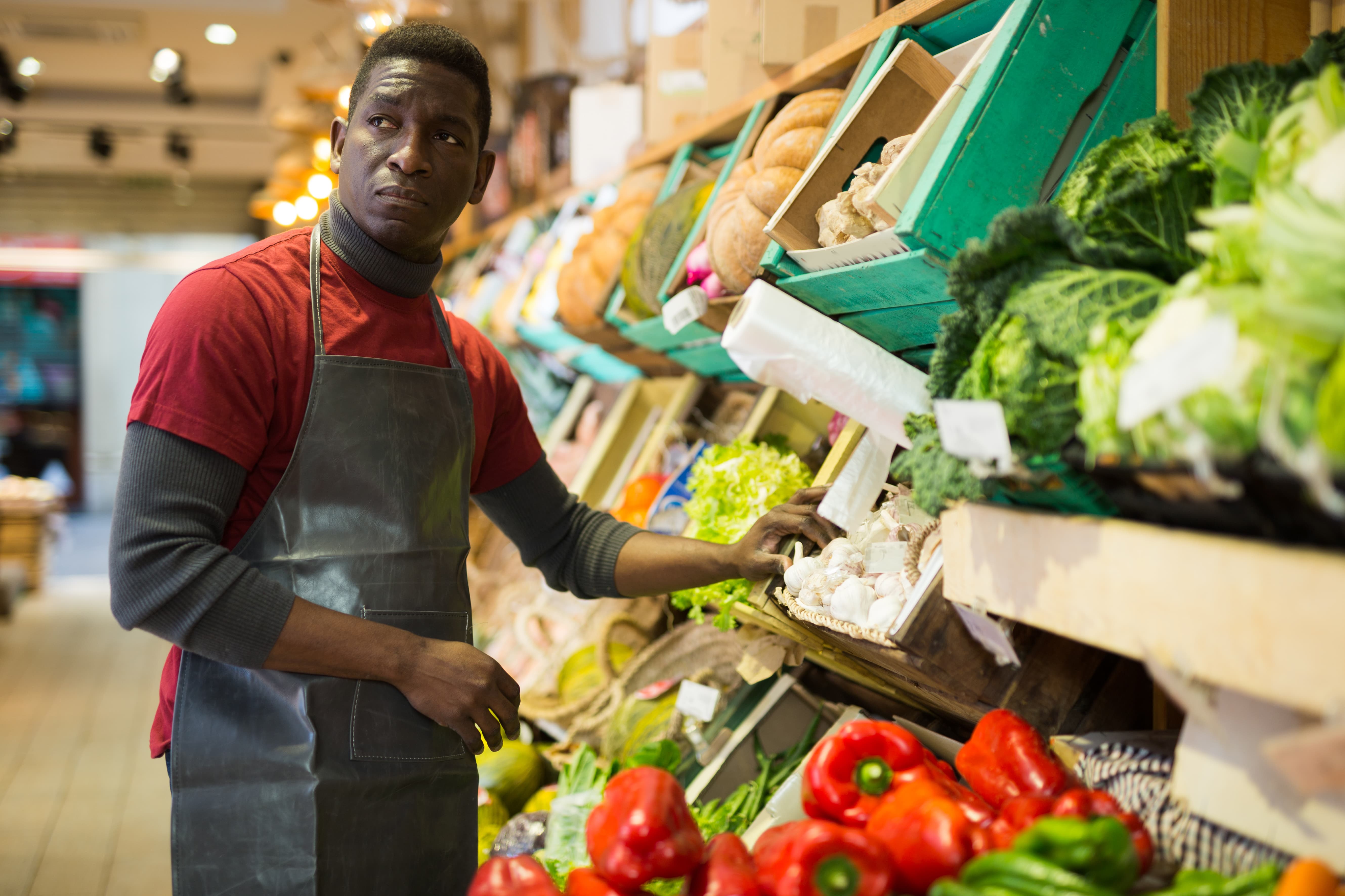 Man in grocery store