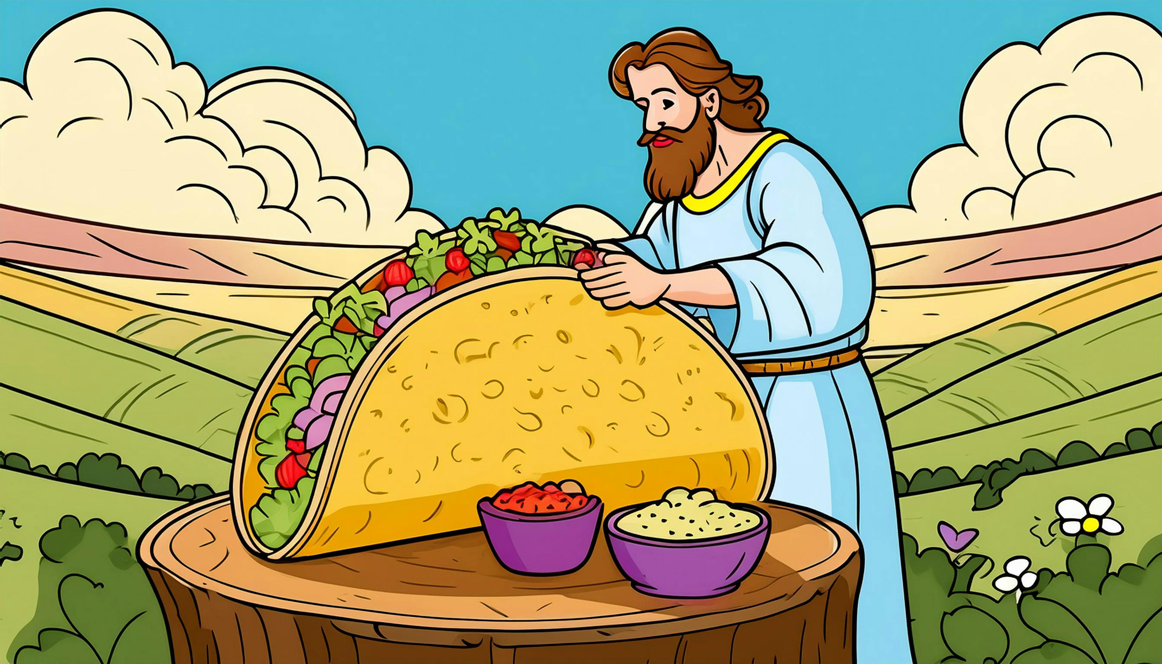 Why did God create the first taco? Because even the heavens needed a divine dish to spice things up!