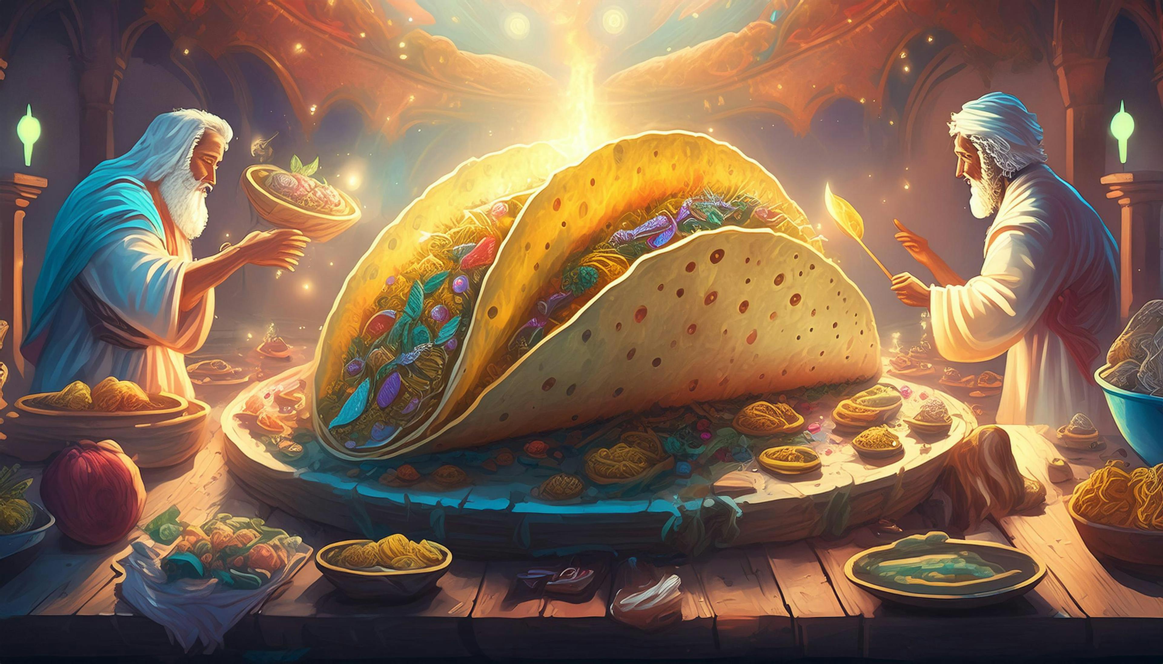 Why did God create the first taco? Because He knew that even the heavens needed a taste of 'divine crunch' and a sprinkle of celestial salsa!