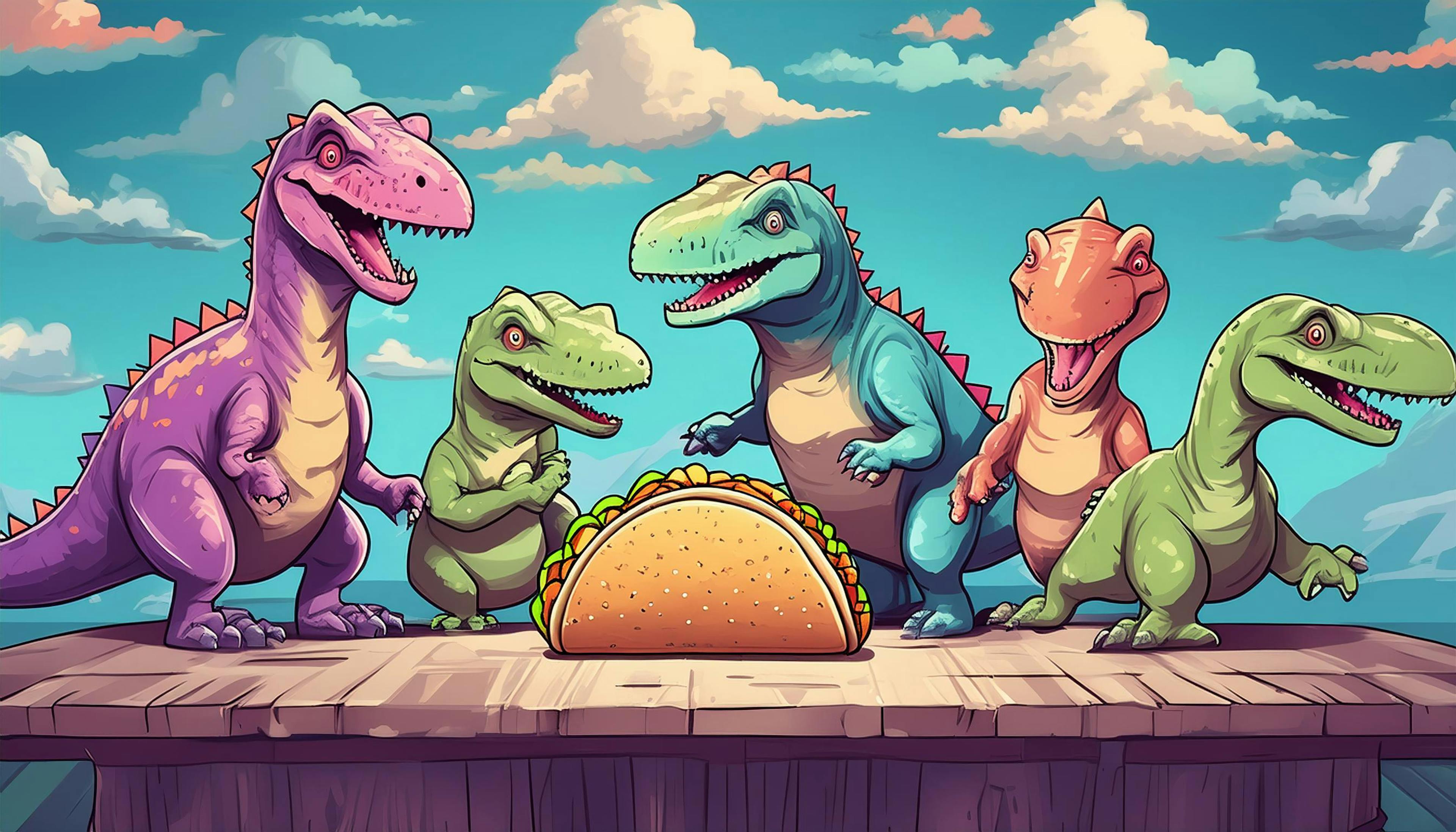 Why did the dinosaurs gather for tacos? Because they wanted to prove that even in the Jurassic era, taco 'bout good taste!