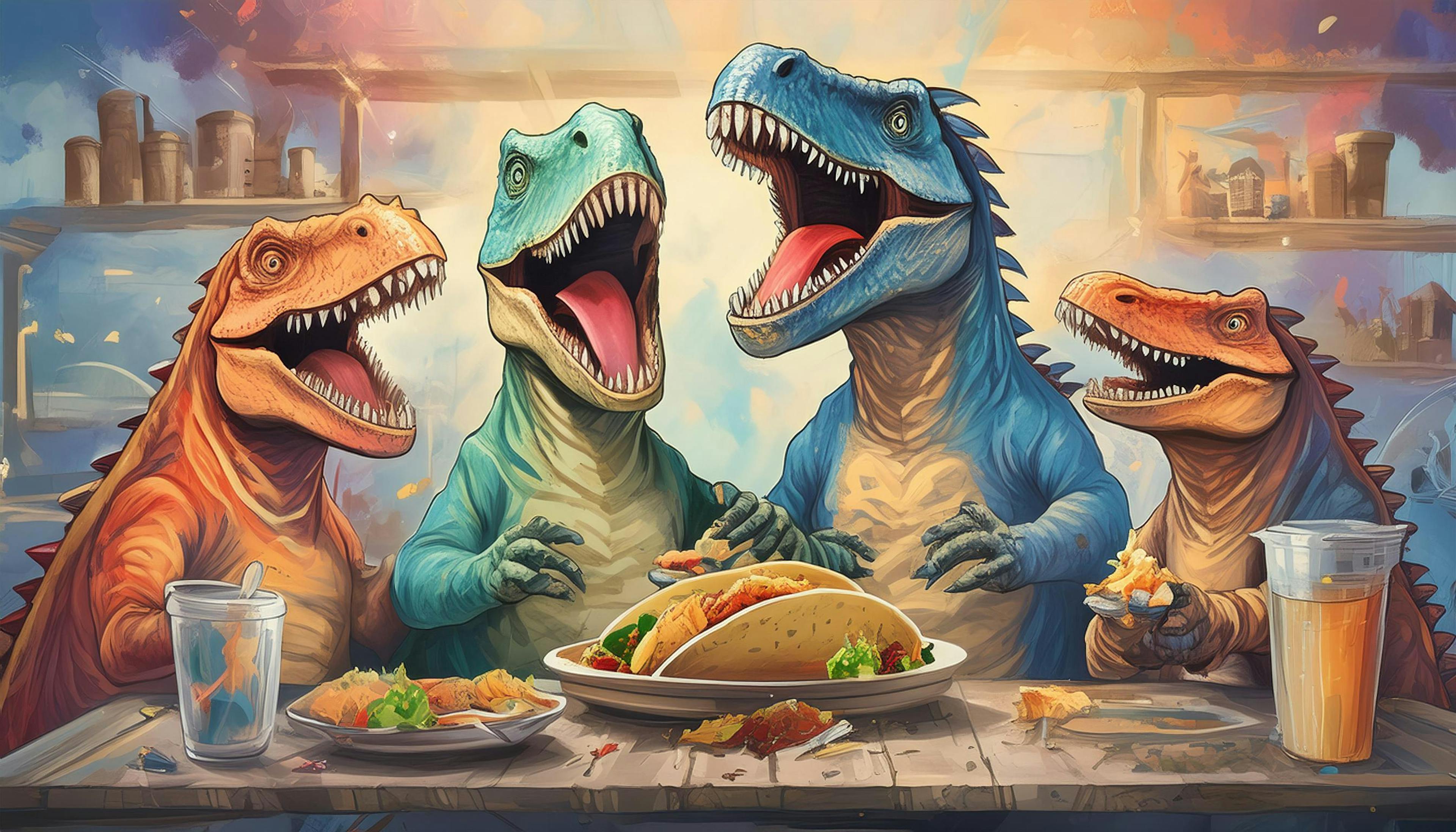 Why did the dinosaurs throw a taco party? Because they wanted to add some 'Taco-saurus' spice to their ancient appetites!