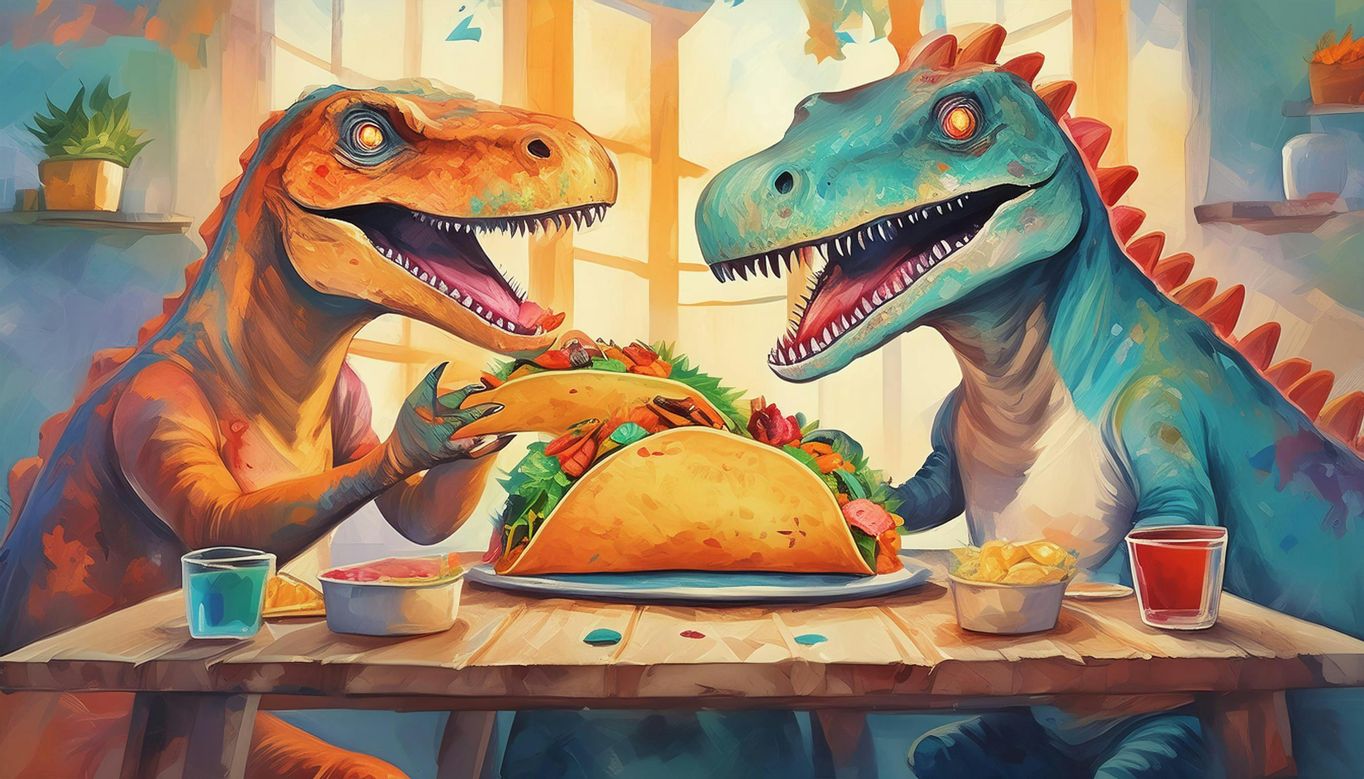 Why did the dinosaurs throw a taco party? Because they wanted to have a 'roar-ing' good time and prove that tacos are truly timeless!