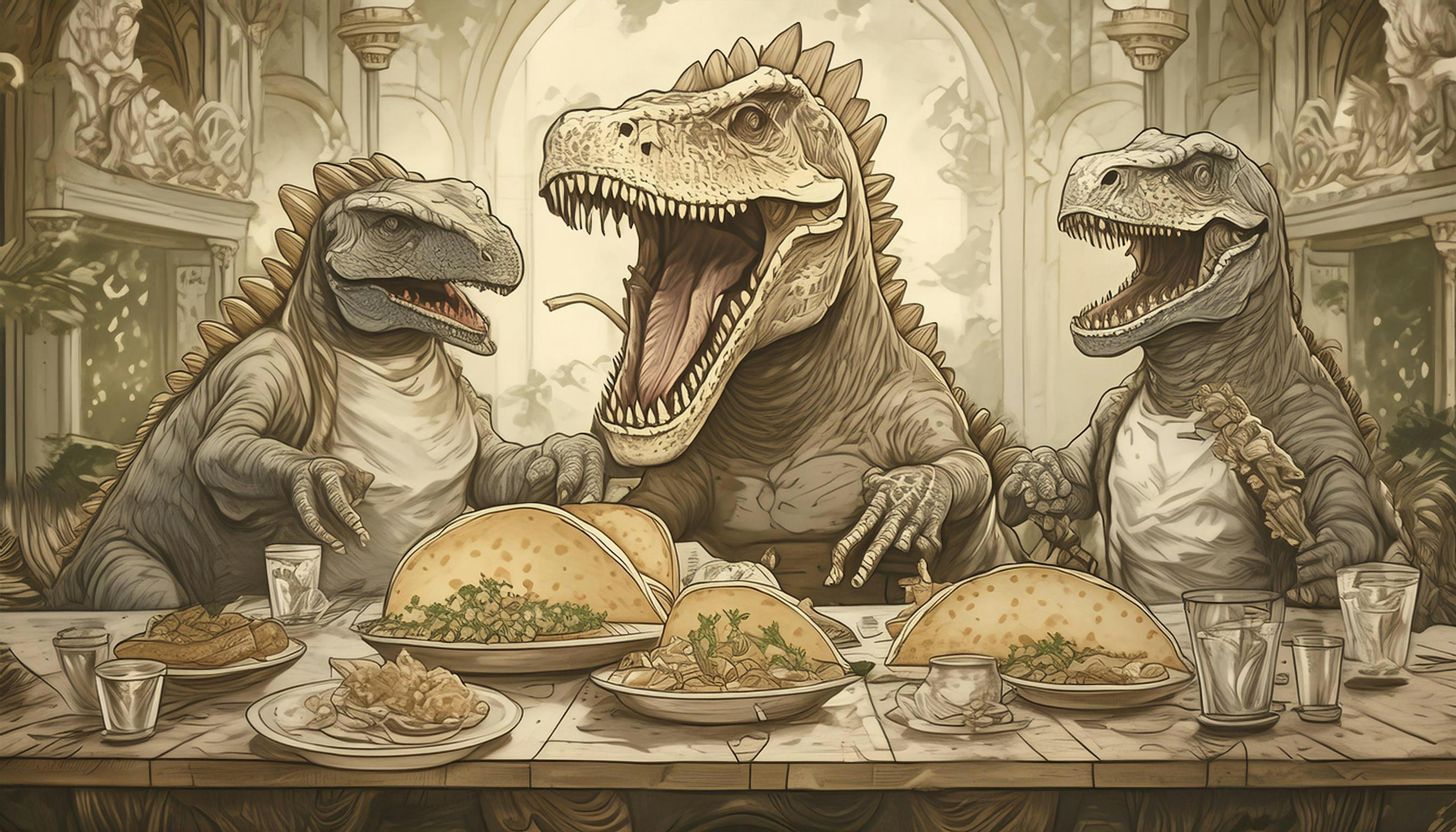 Why did the dinosaurs gather for a taco party? Because they wanted to prove that tacos are truly a 'dino-mite' delight, even in the Jurassic era!