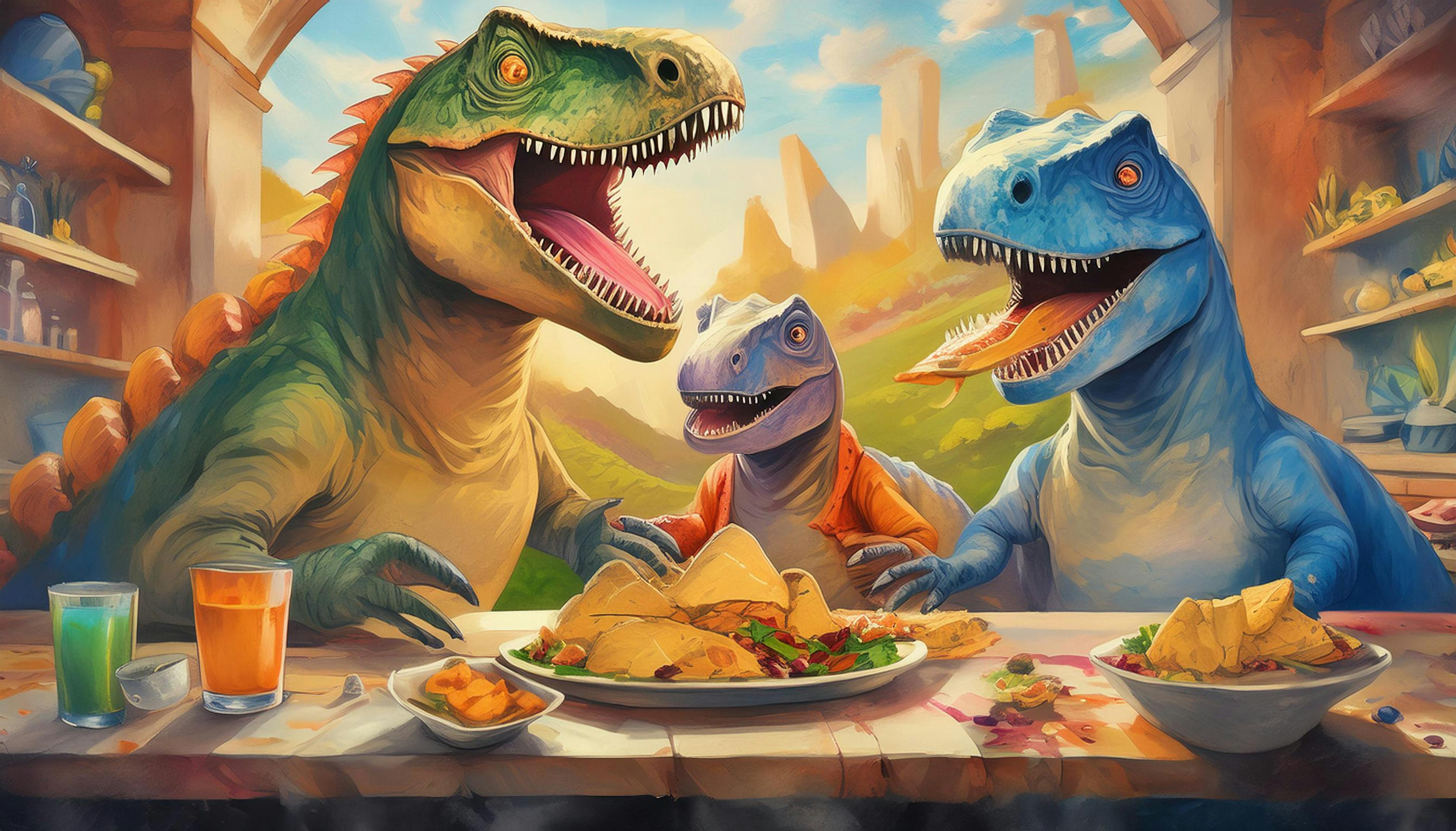 Why did the dinosaurs have a taco party? Because they wanted to taco 'bout a 'roar-some' meal and make history taste delicious!