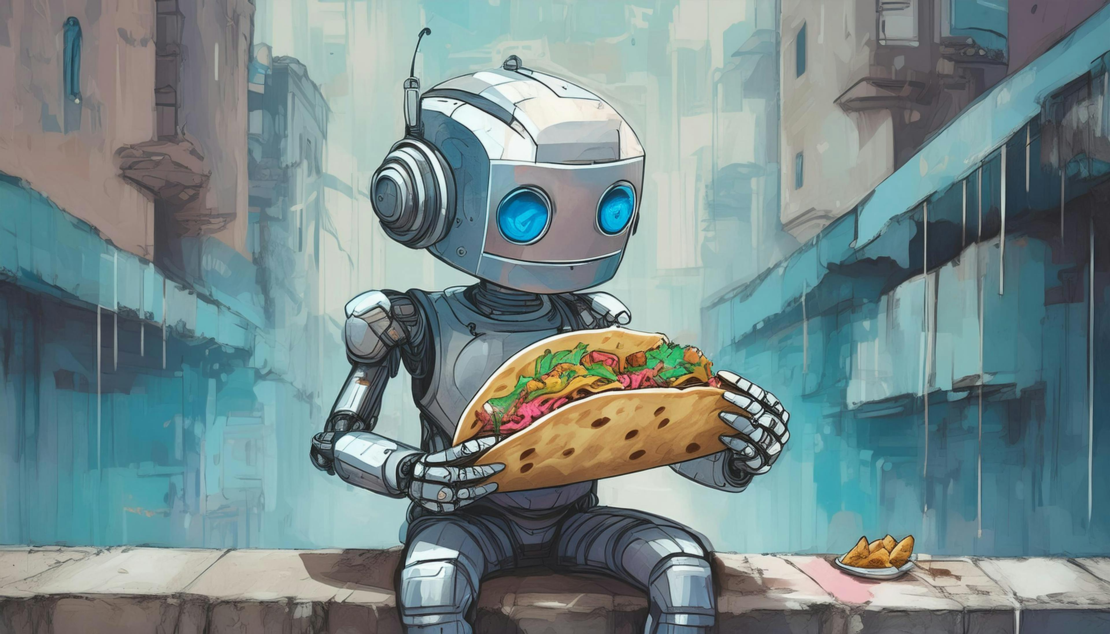 Why did the lonely robot eat a taco? Because it needed a little 'byte' of happiness!