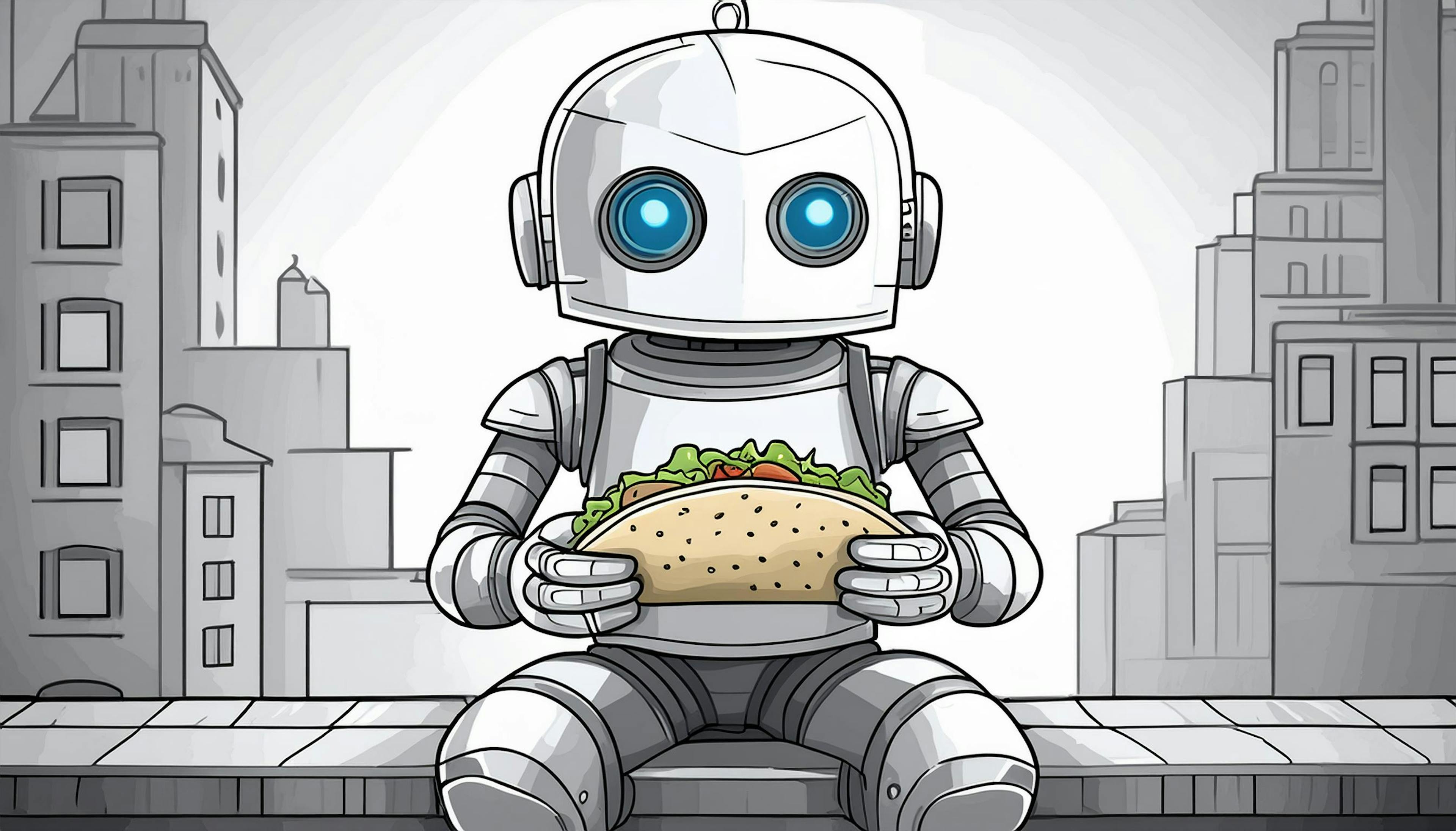 Why did the lonely robot eat a taco? Because it needed some 'byte'-sized happiness in its life!