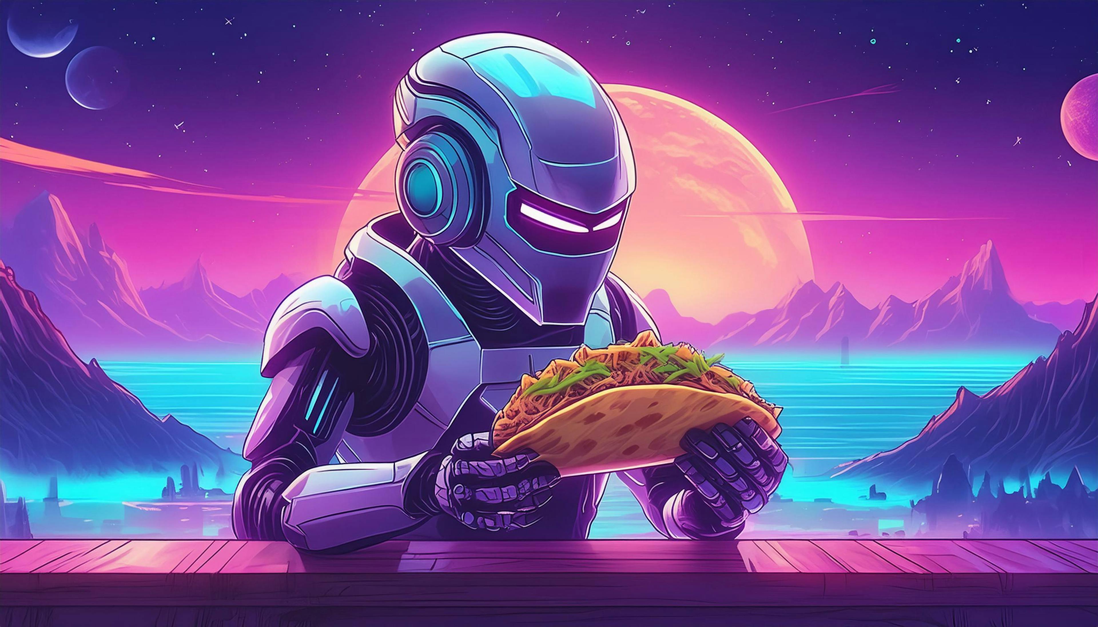 Why did the lonely robot eat a taco? Because it wanted to 'taco-bout' its feelings with a tasty friend