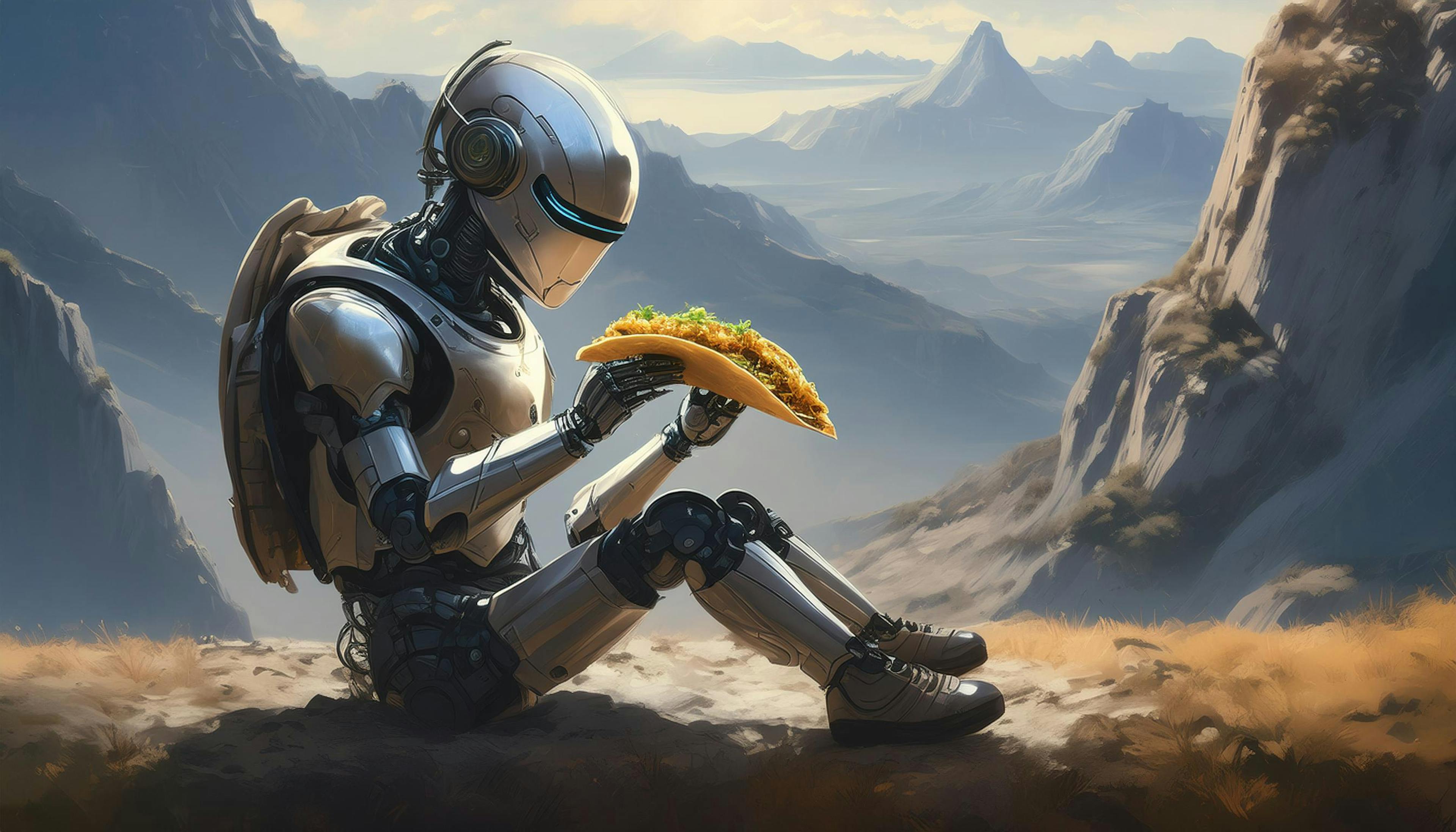 Looks like this robot is taking a byte out of Taco Tuesday!