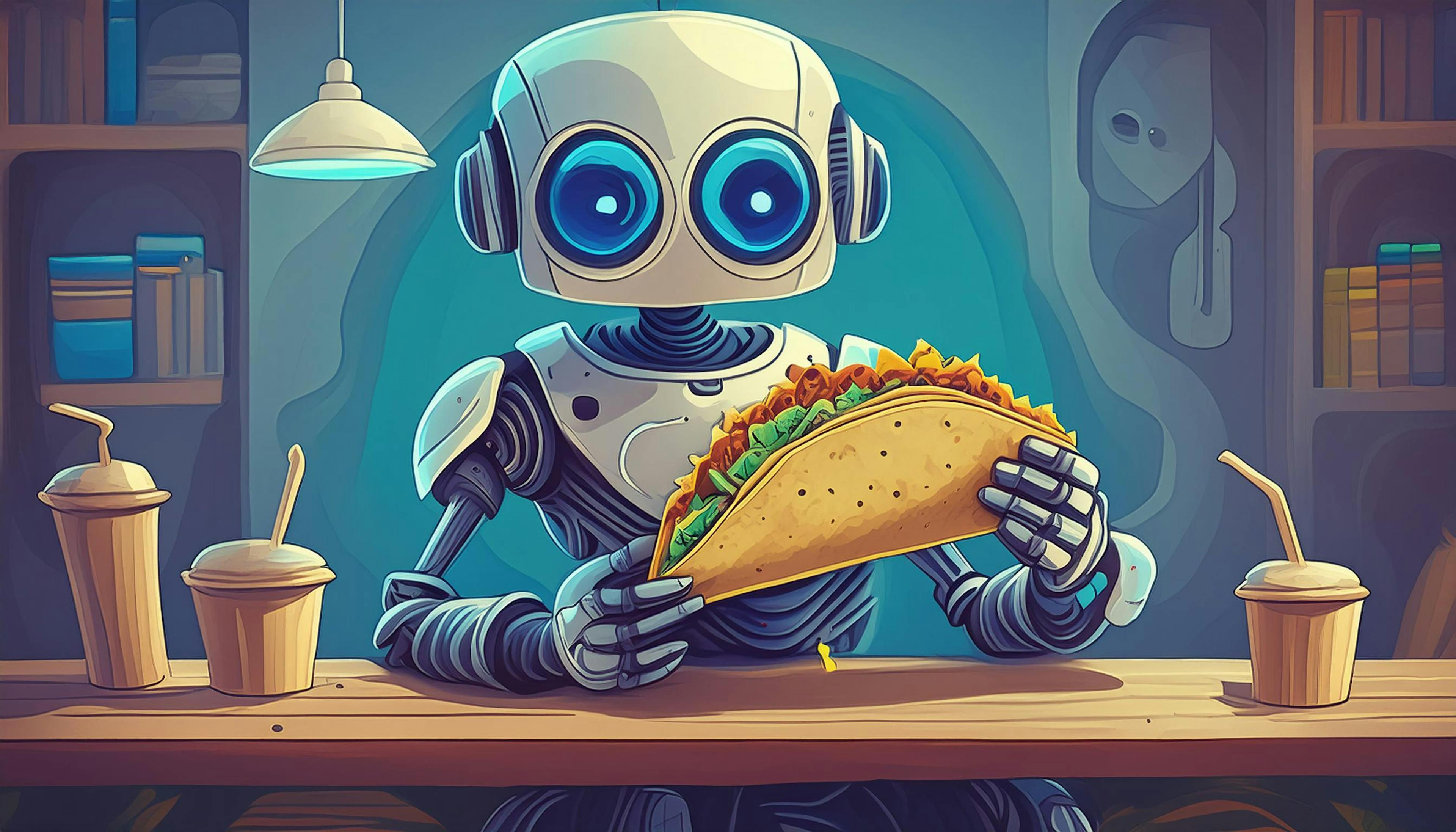 When the robot got hungry, it went for a 'byte'-sized taco!