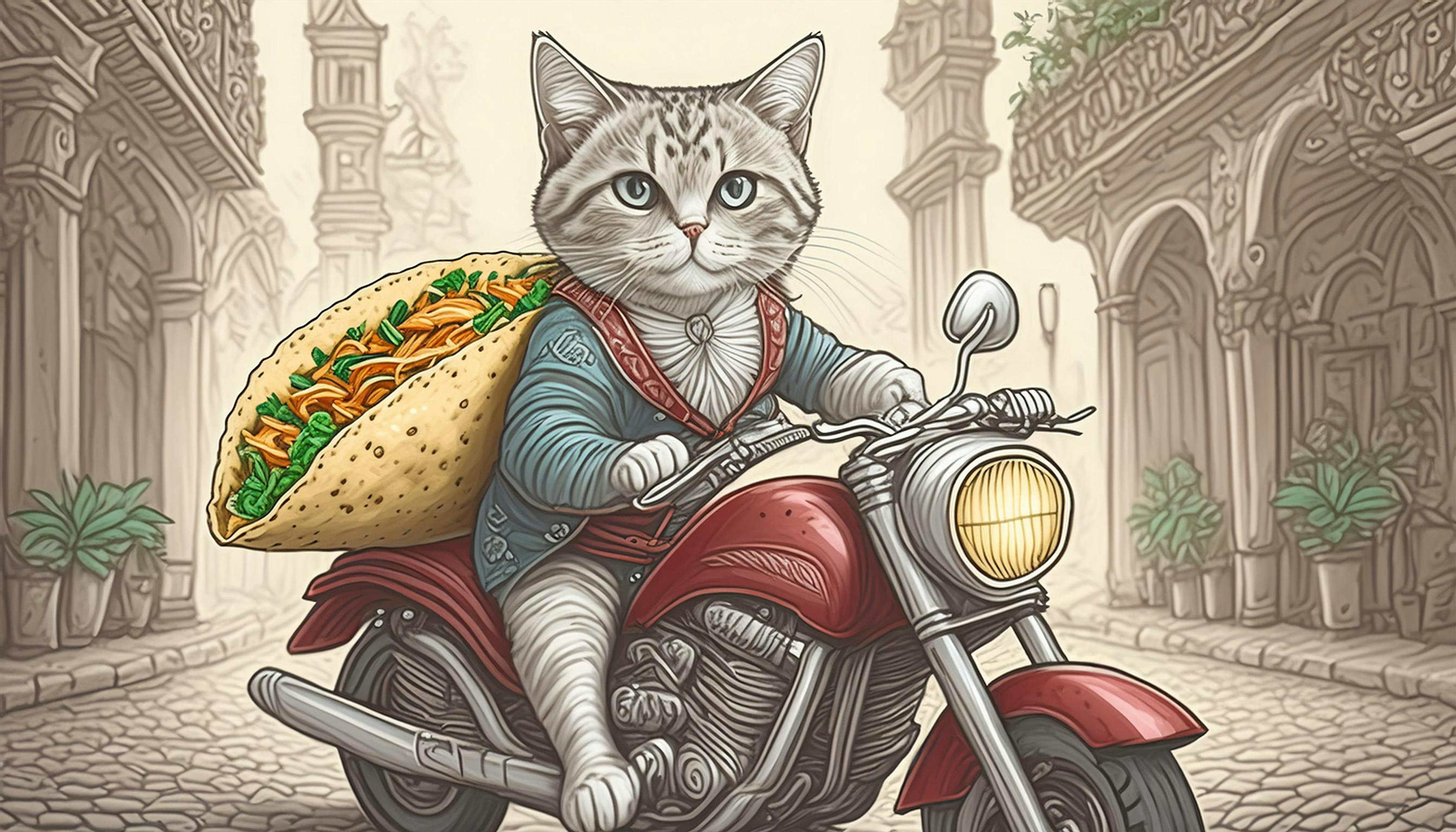 Why did the cat start delivering tacos on a motorcycle? Because it wanted to add a little 'purr-sonal' touch to its 'meow-some' deliveries!