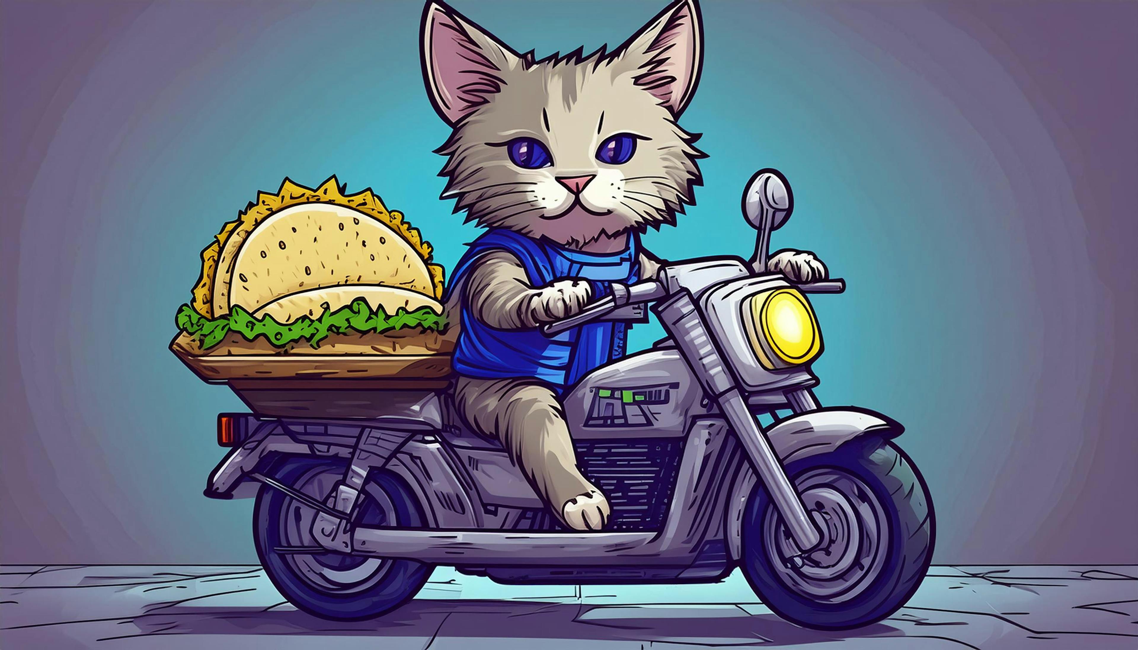 Why did the cat start delivering tacos on a motorcycle? Because he wanted to be the purr-fect delivery driver!