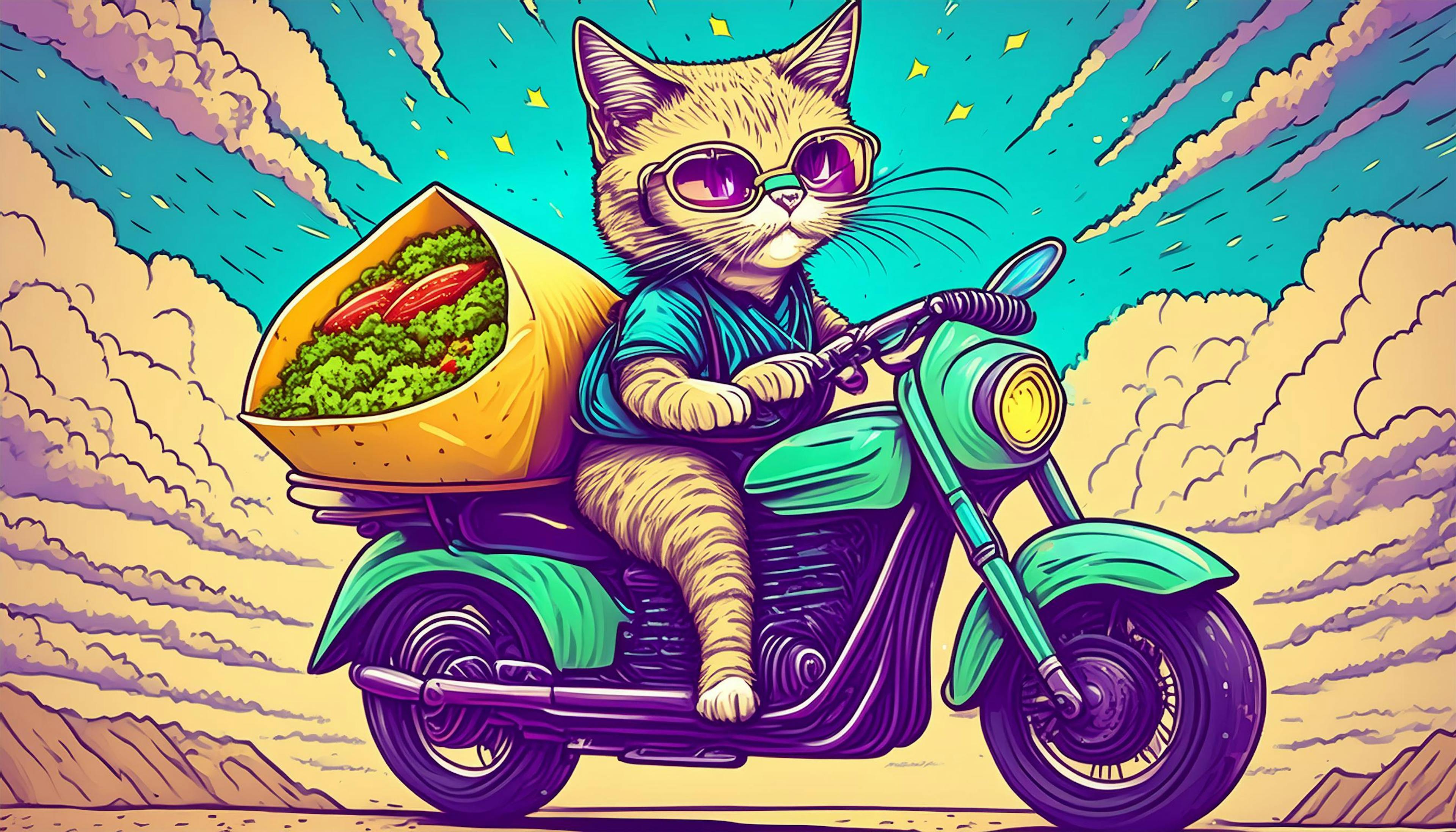 Why did the cat deliver tacos on a motorcycle? Because it wanted to purr-sonally ensure a purr-fect delivery!