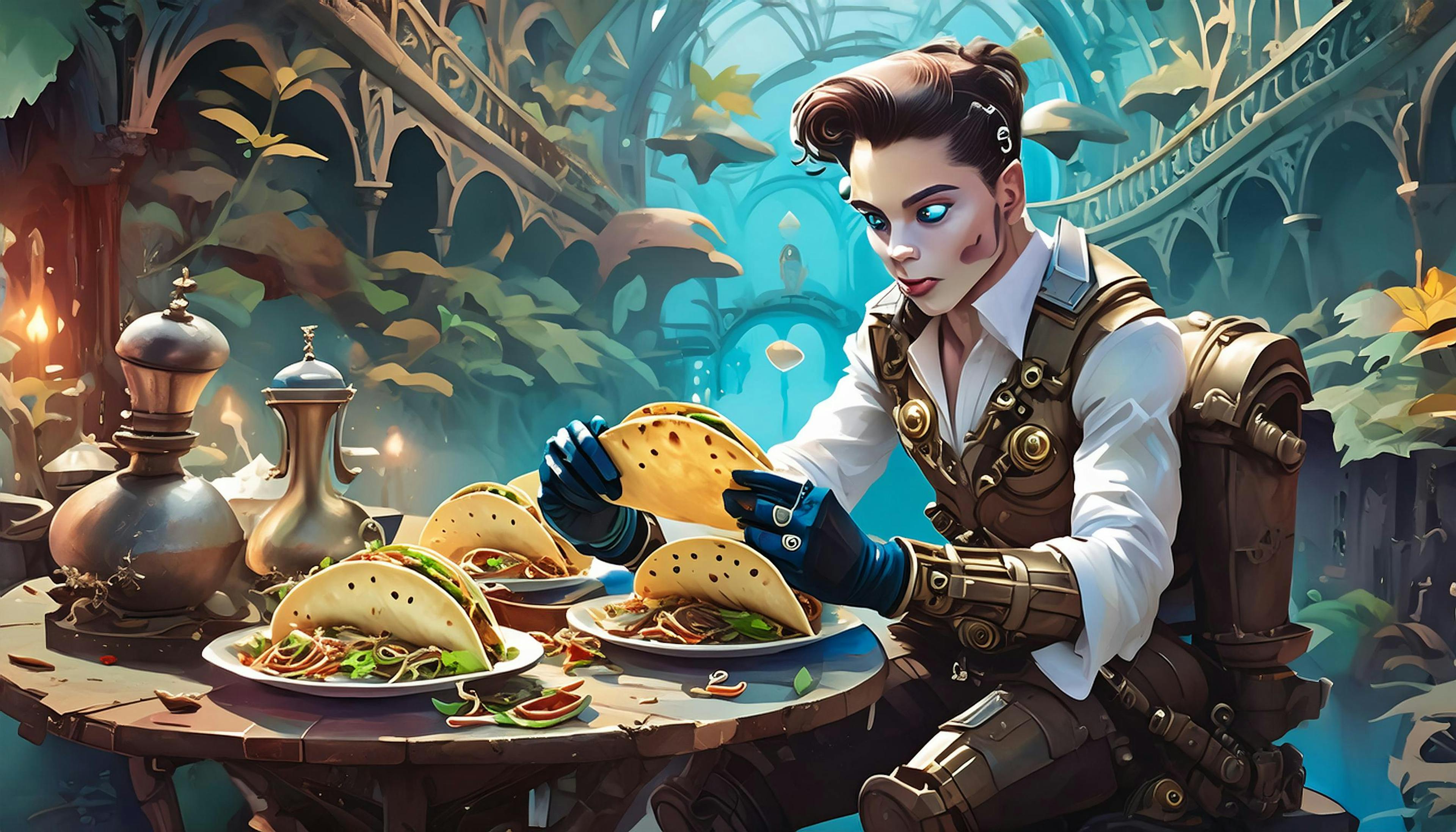 Why did the steampunks love tacos? Because they knew that every great invention needs a little 'gear-y' goodness!