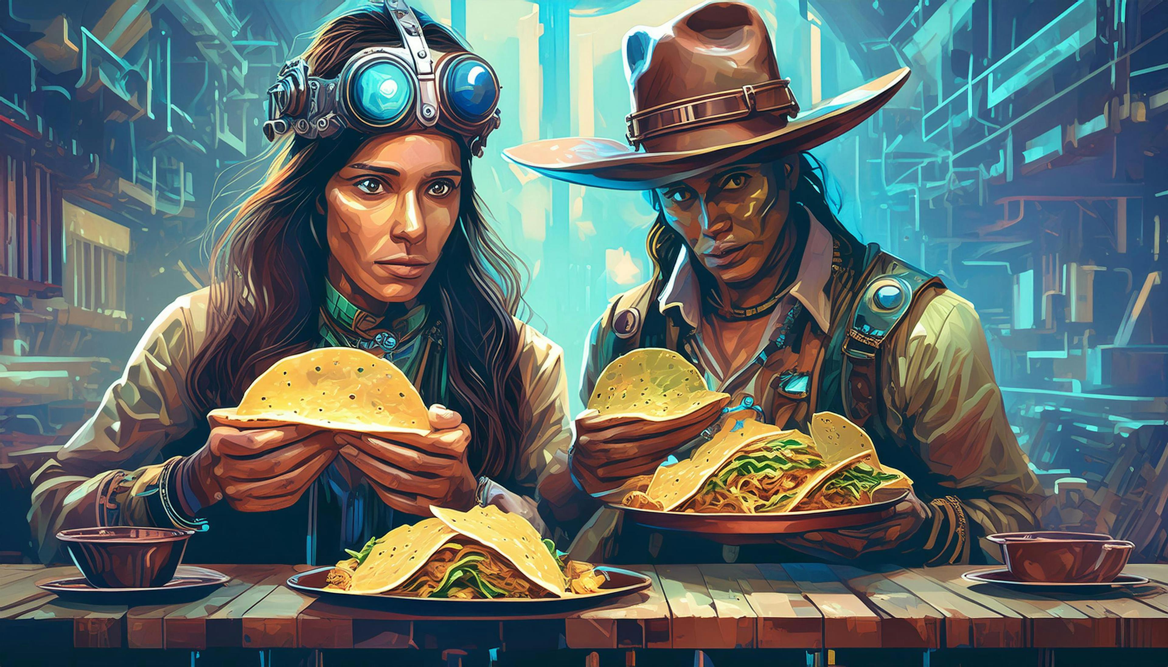 Why did the steampunks love eating tacos? Because they couldn't resist the 'gear-licious' flavor!