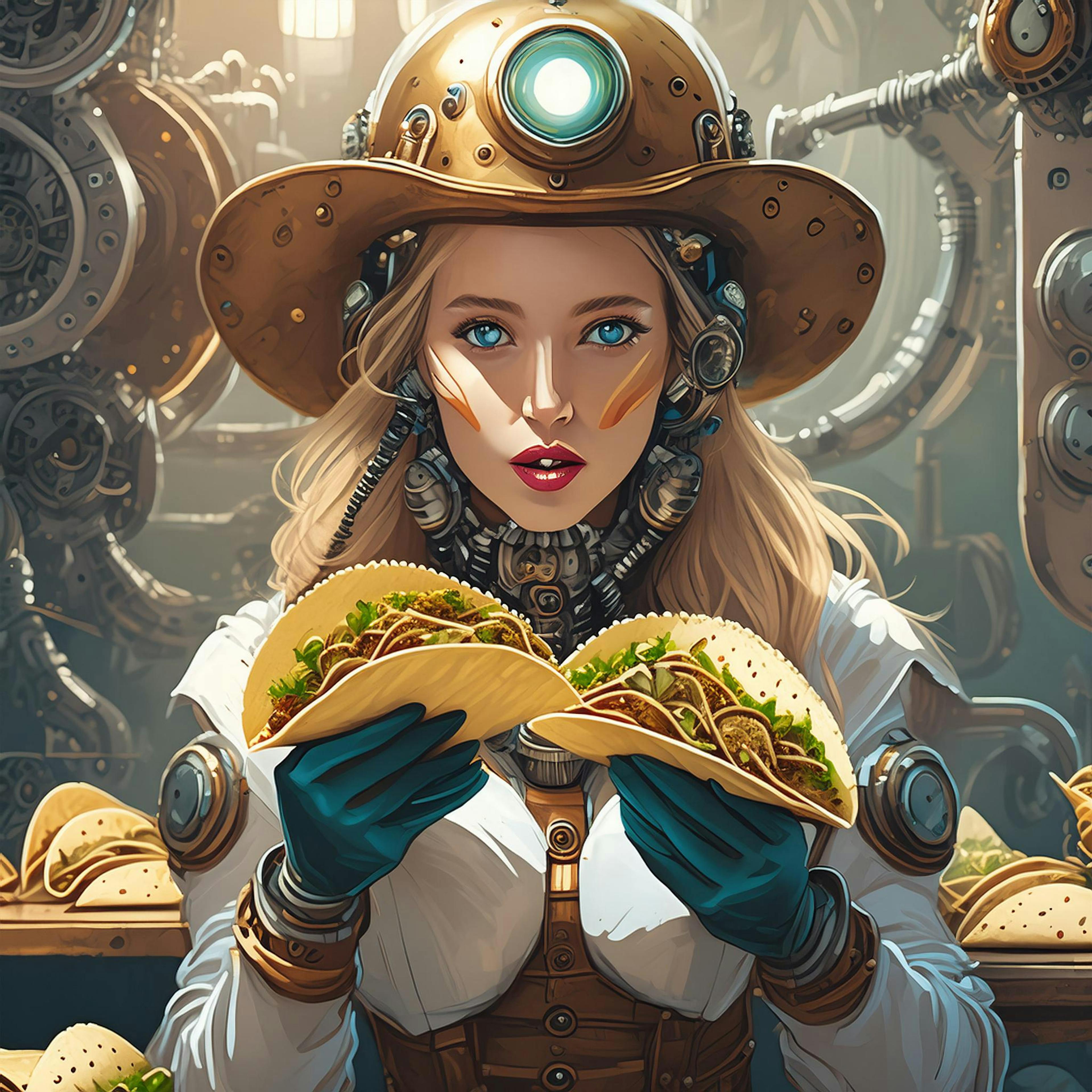 Why did the steampunks love taco night? Because they enjoyed a bit of 'crunch' and creativity in every bite!