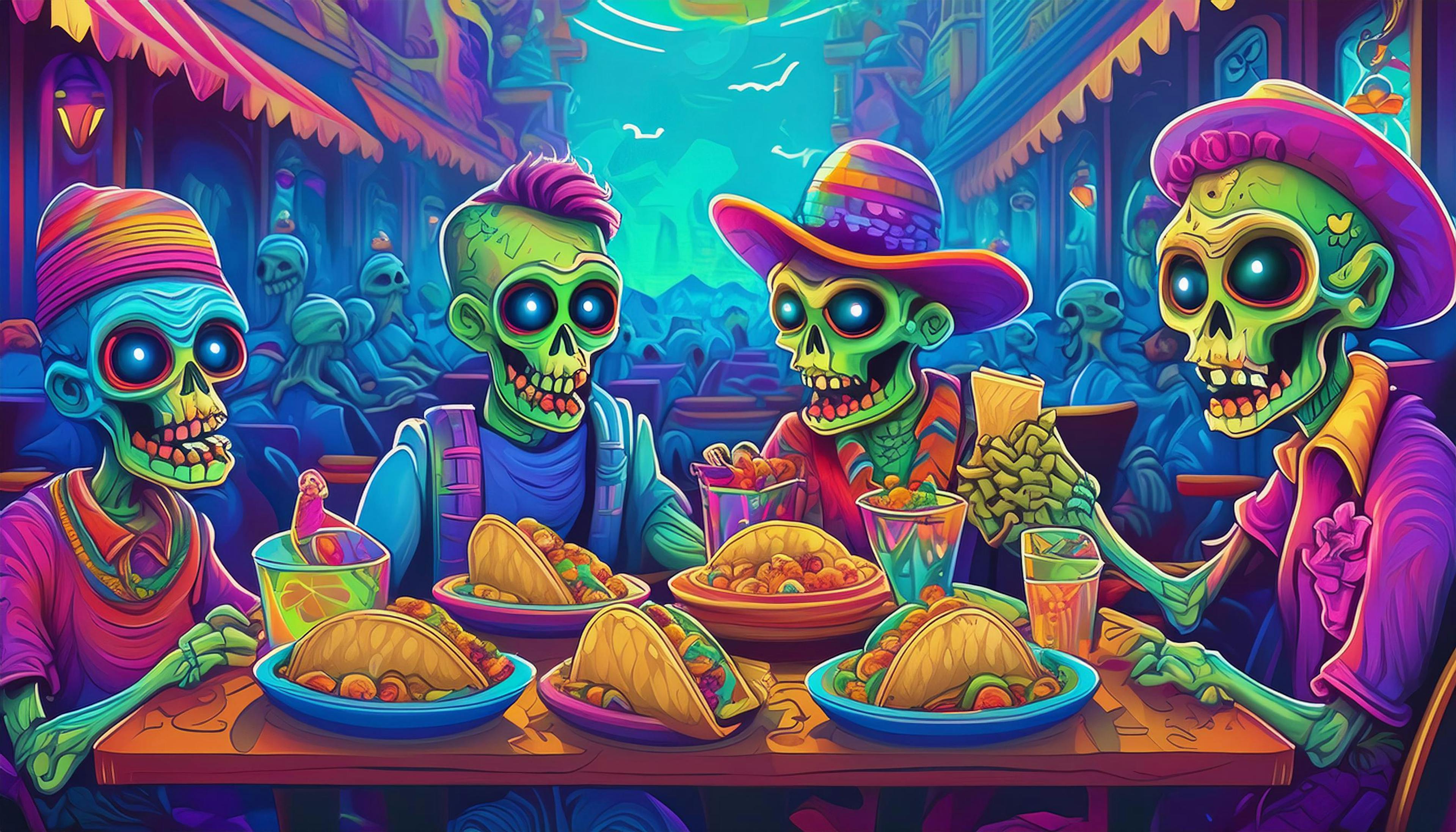 Why did the zombies start eating tacos?  Because they heard they were "finger-lickin' good" even without fingers! 