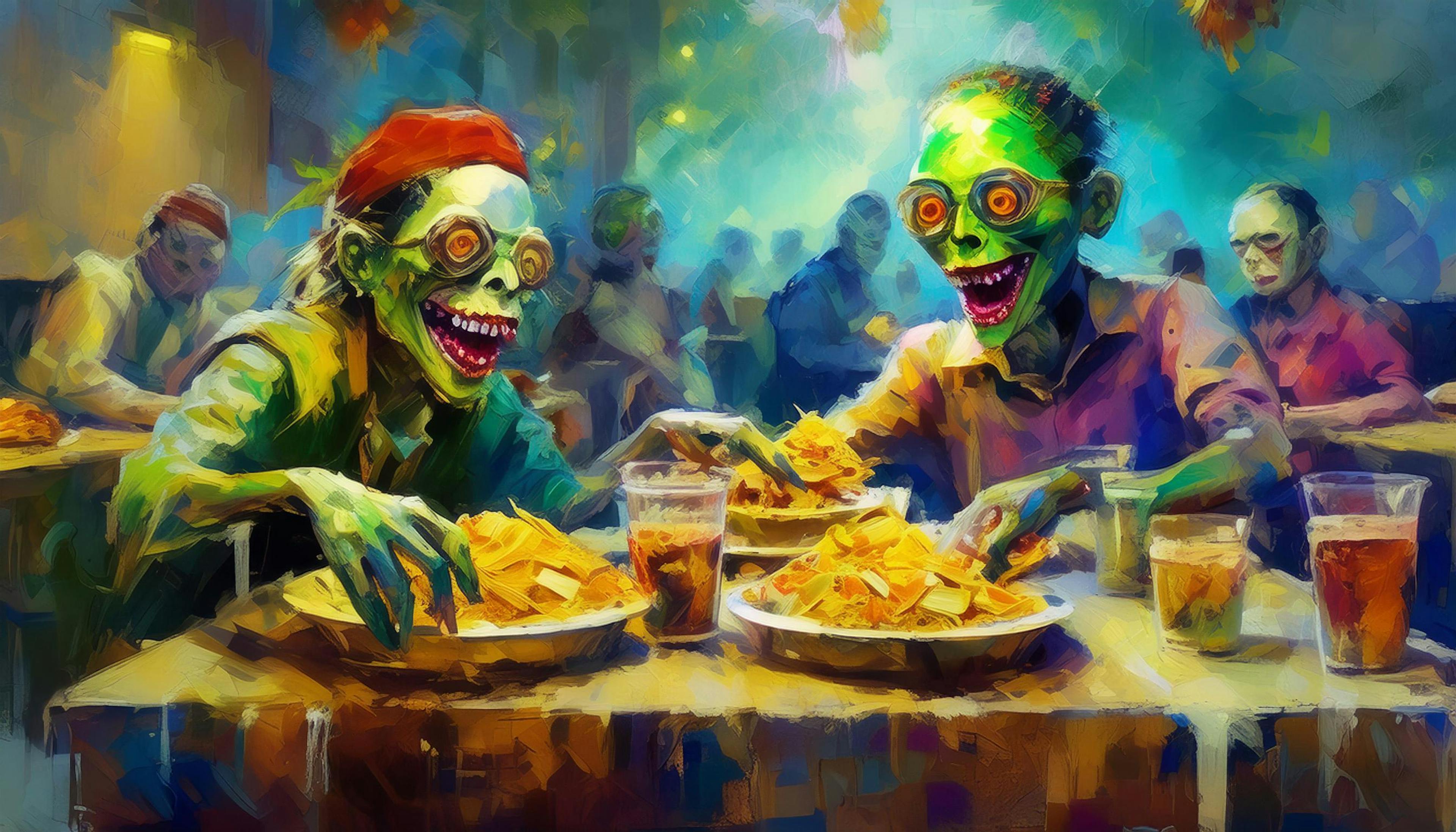 Why did the zombies start eating tacos?  Because they heard it was the only way to "re-wrap" their appetite for brains!