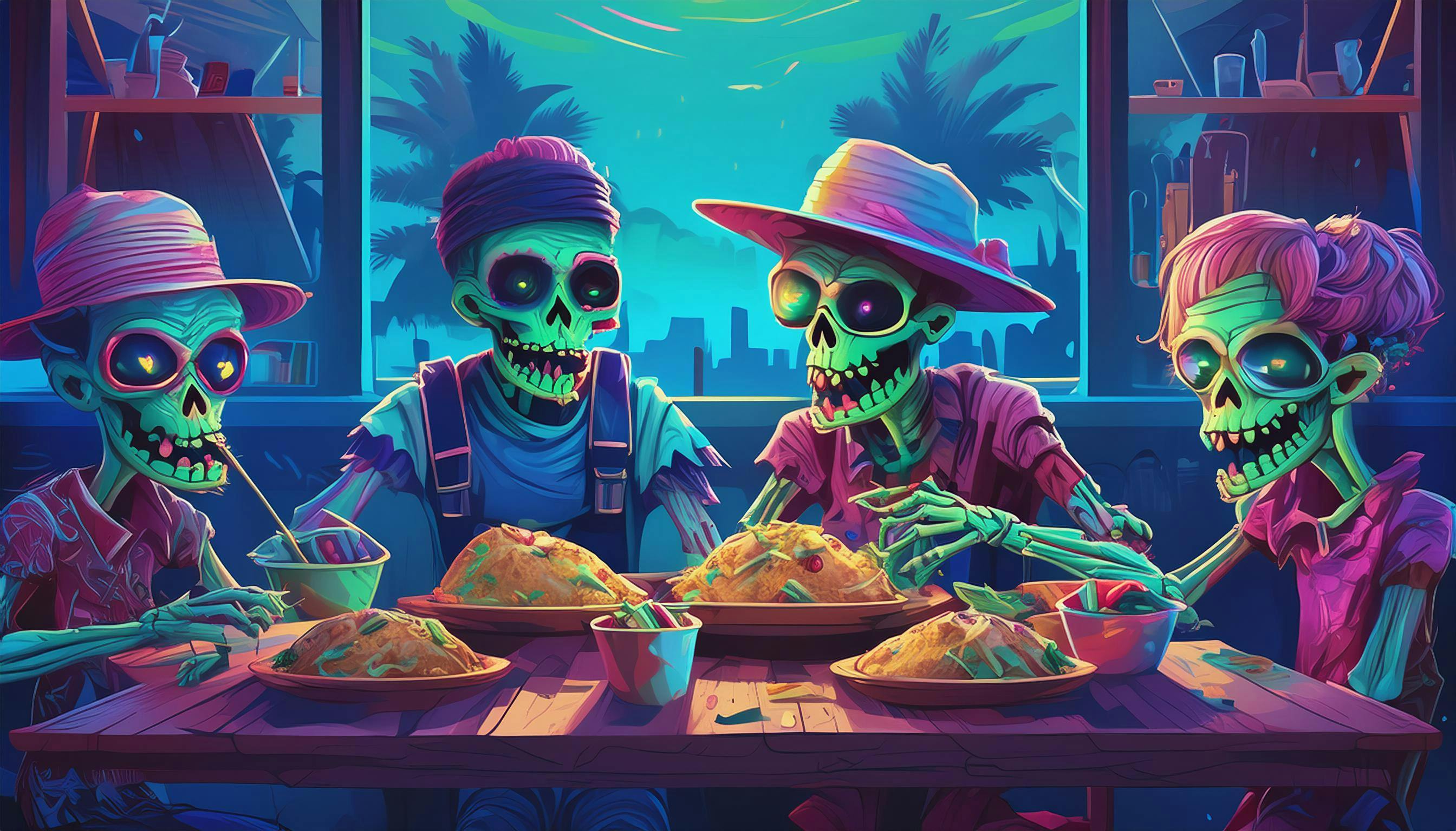 Why did the zombies start eating tacos? Because they heard they're "finger-lickin' undead-licious"!