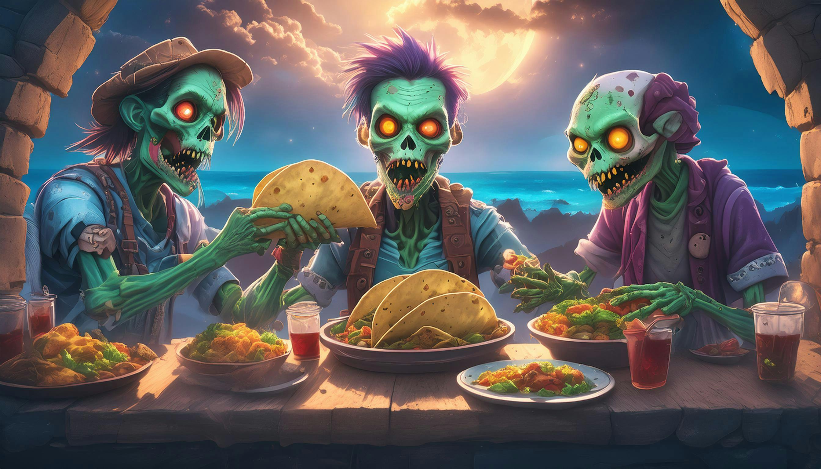 Why did the zombie start eating tacos? Because they heard it's the only way to get "braaaains" without losing their appetite!