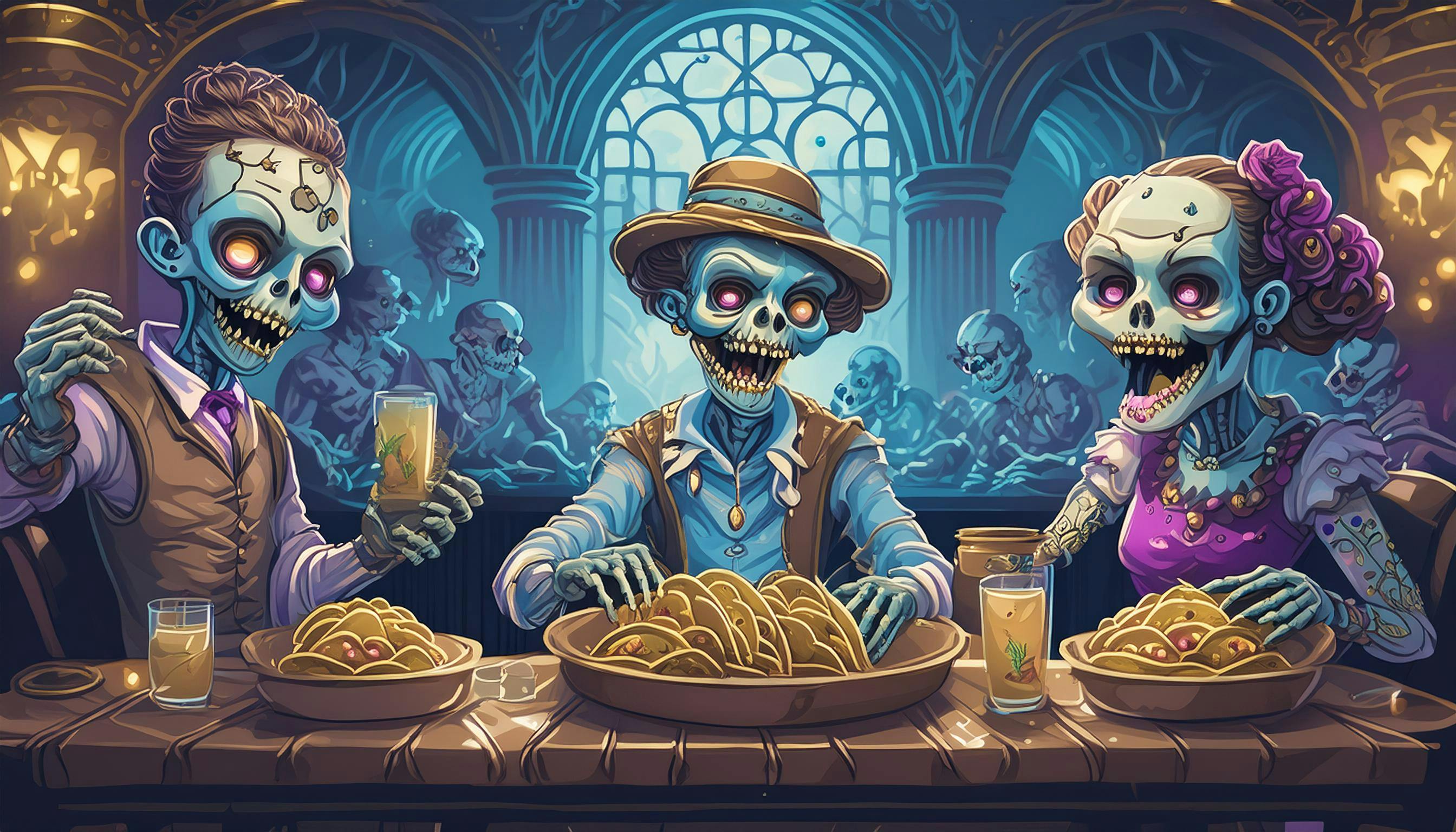 Why did the zombies start eating tacos? Because they realized they were tired of "brrraaains" and wanted something with a little more "crunch" to it!