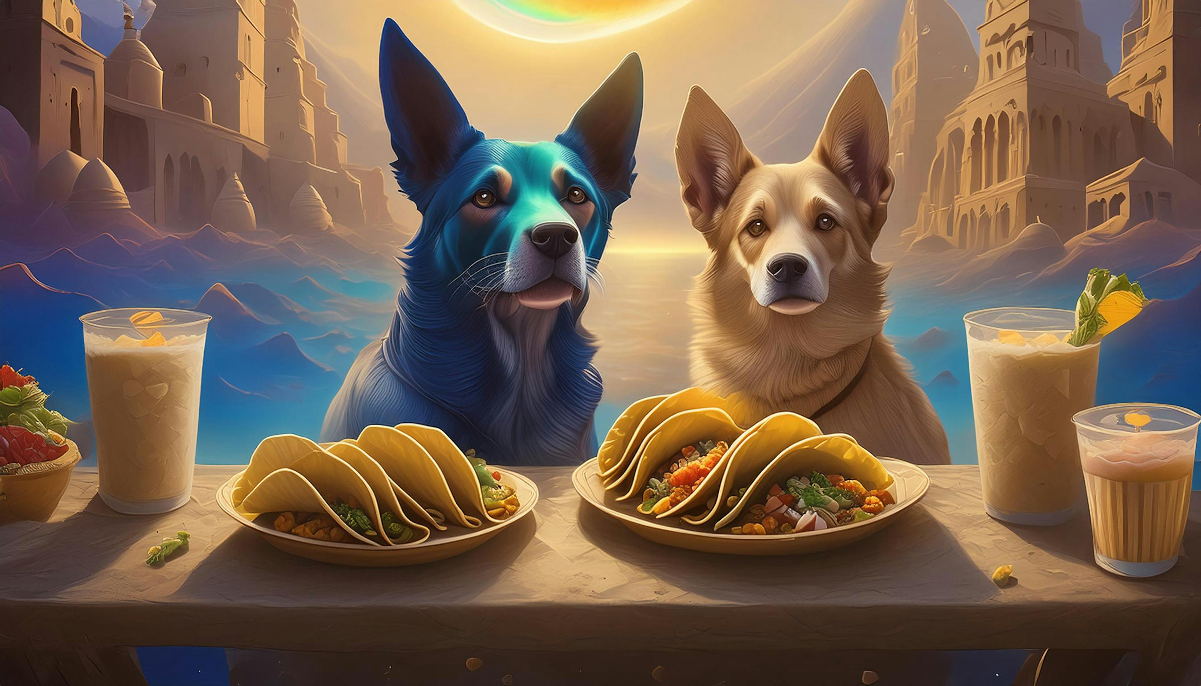 Why did the dog start a taco-eating contest?  Because he wanted to show everyone he's a real "bark-eater"! 🌮🐶