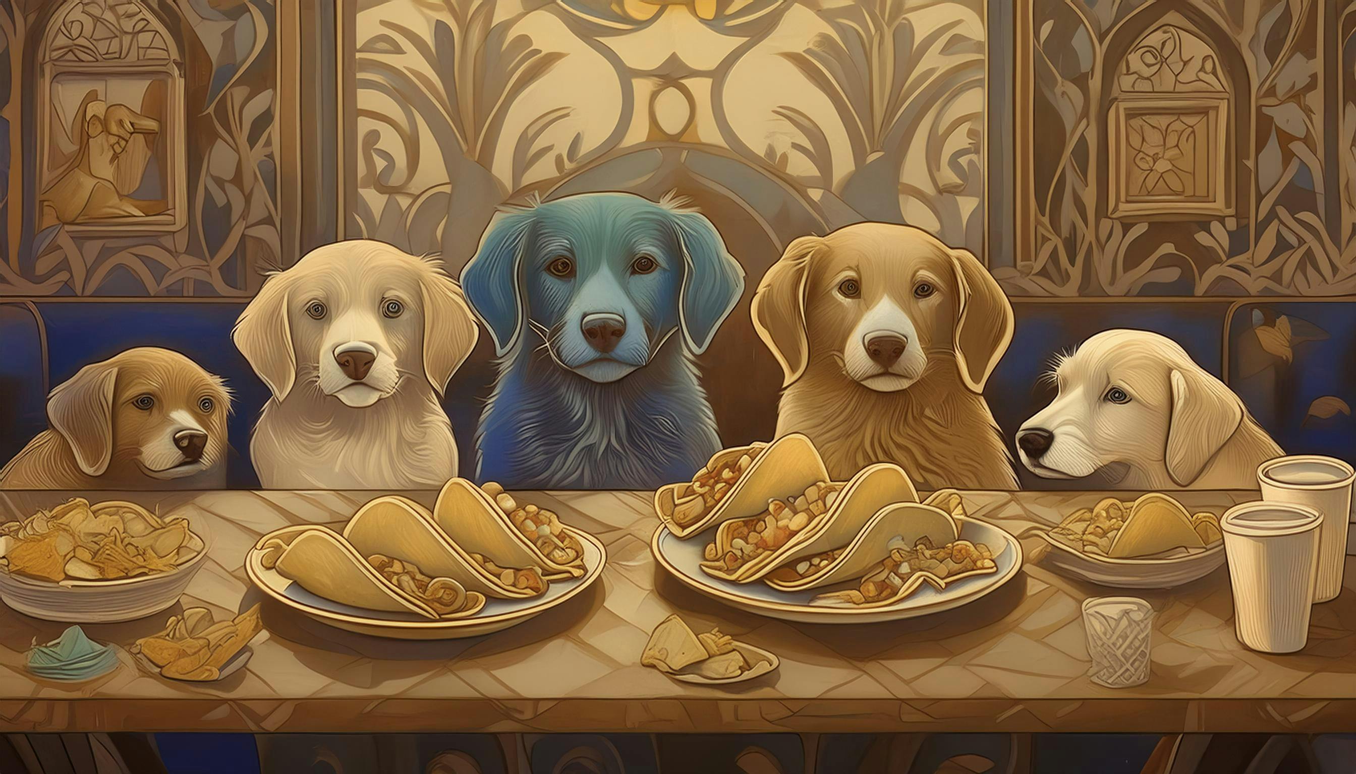 Why did the dog bring salsa to the taco party? Because he wanted to spice up his "paw-some" taco game! 🌮🐶