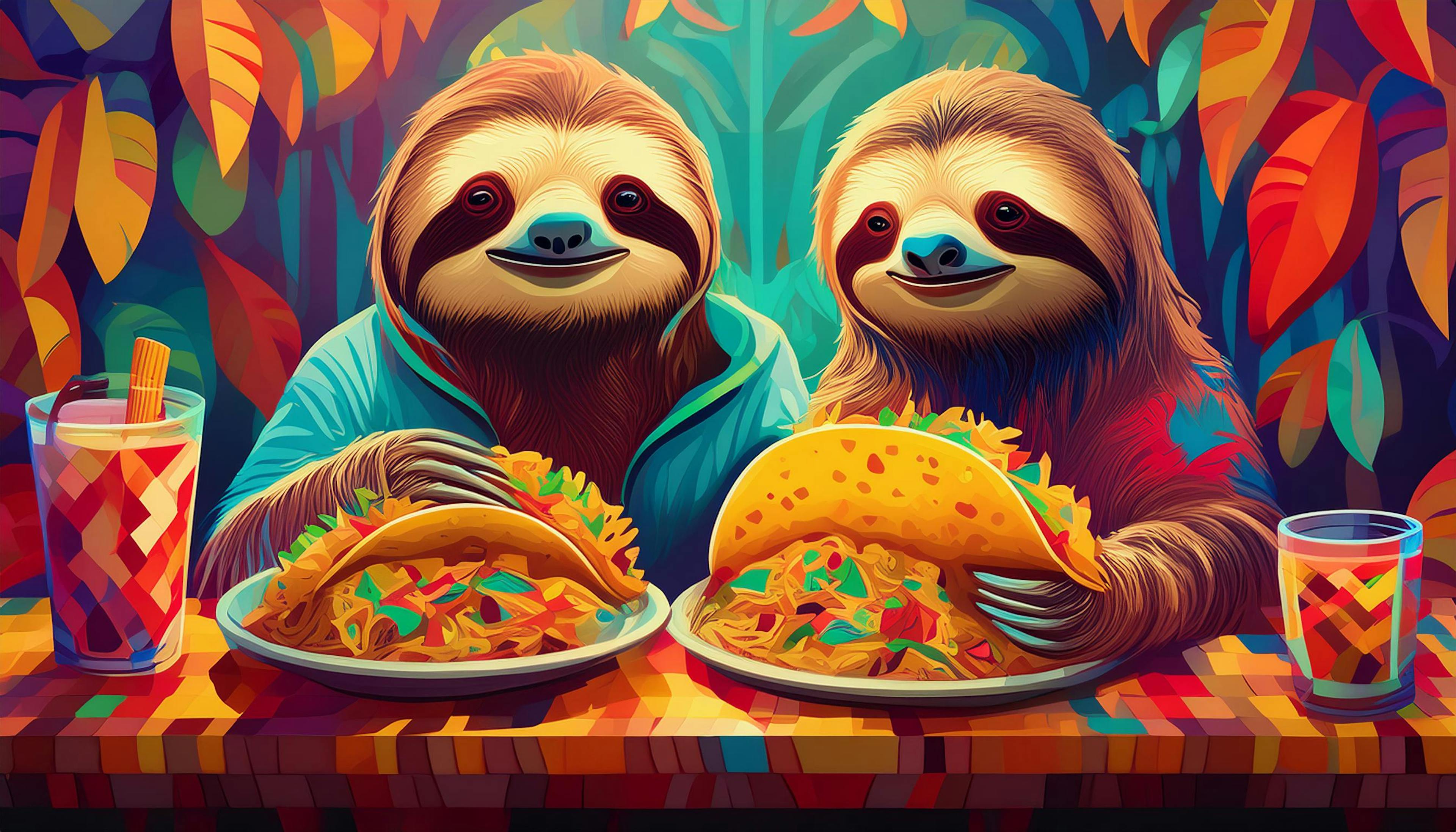 Why are sloths the slowest taco eaters?  Because they always take their "thyme" to sloooooowly savor each bite, making it a real "sloth-ly" feast! 🌮🦥