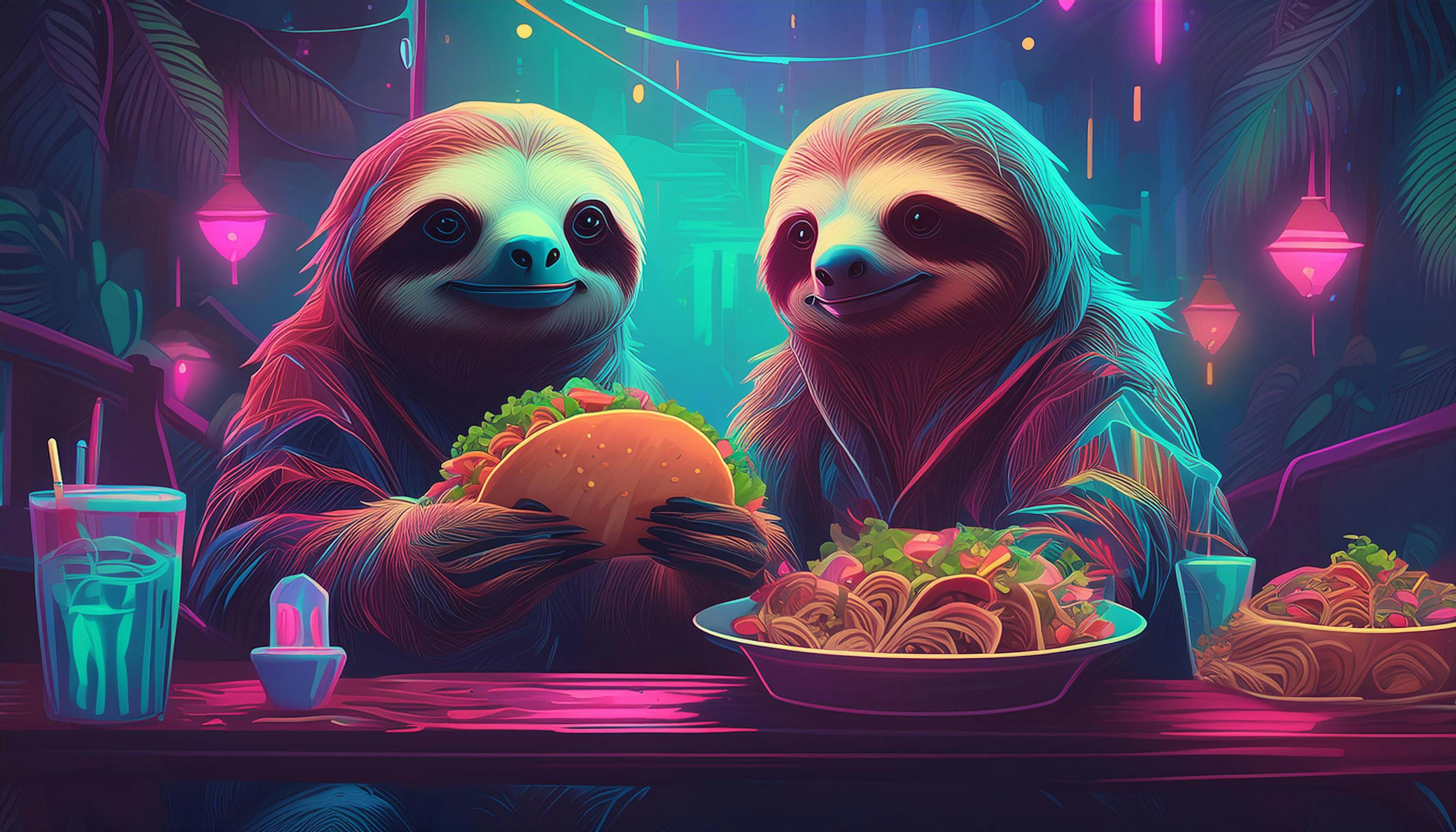 Why did the sloth take forever to finish its taco?  Because it was on a "slow-munch" mission, enjoying every "slothy" bite! 🌮🦥