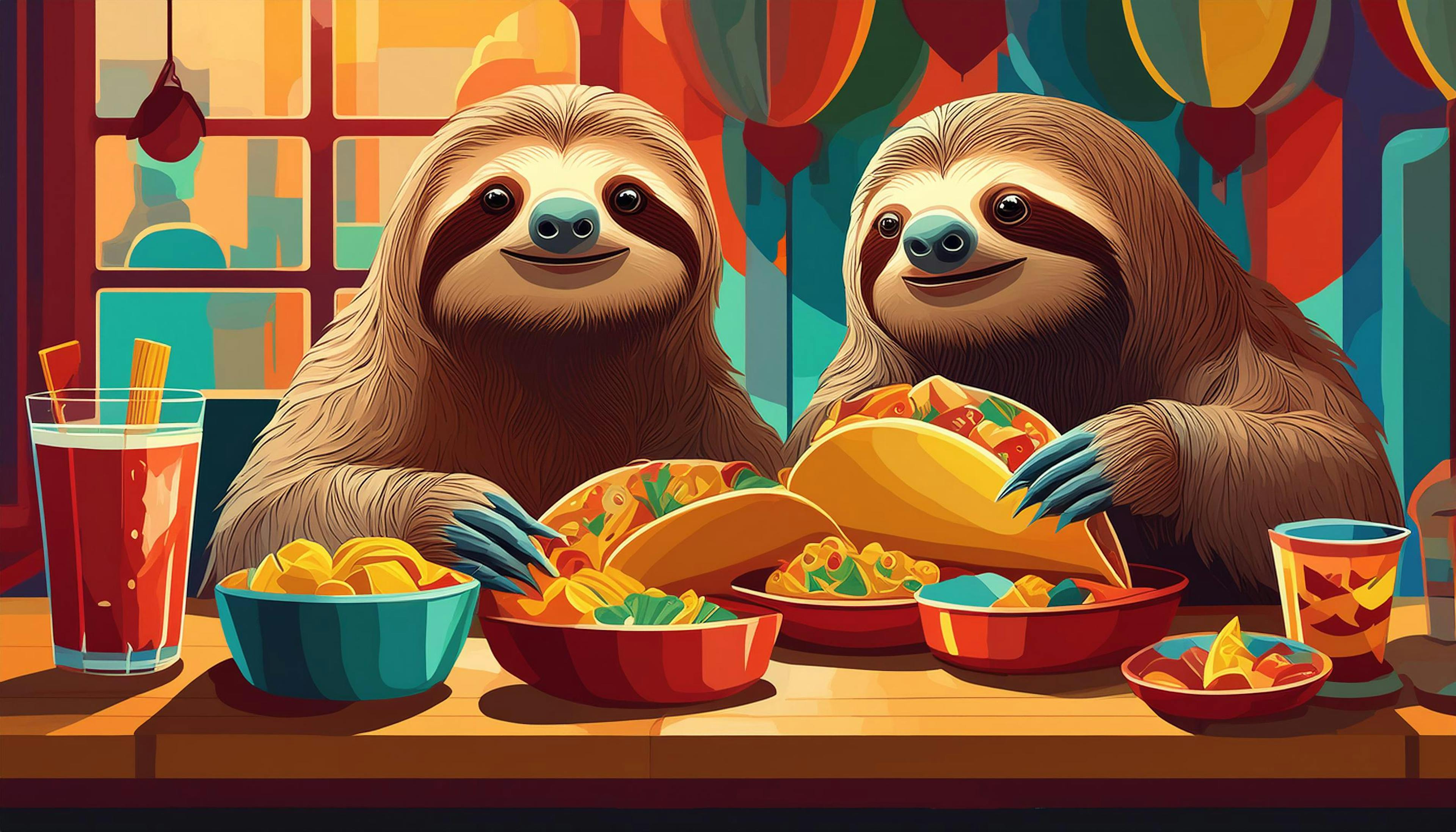 Why did the sloth bring a taco to the tree?  Because it wanted a "slow-co" meal! 🌮🦥